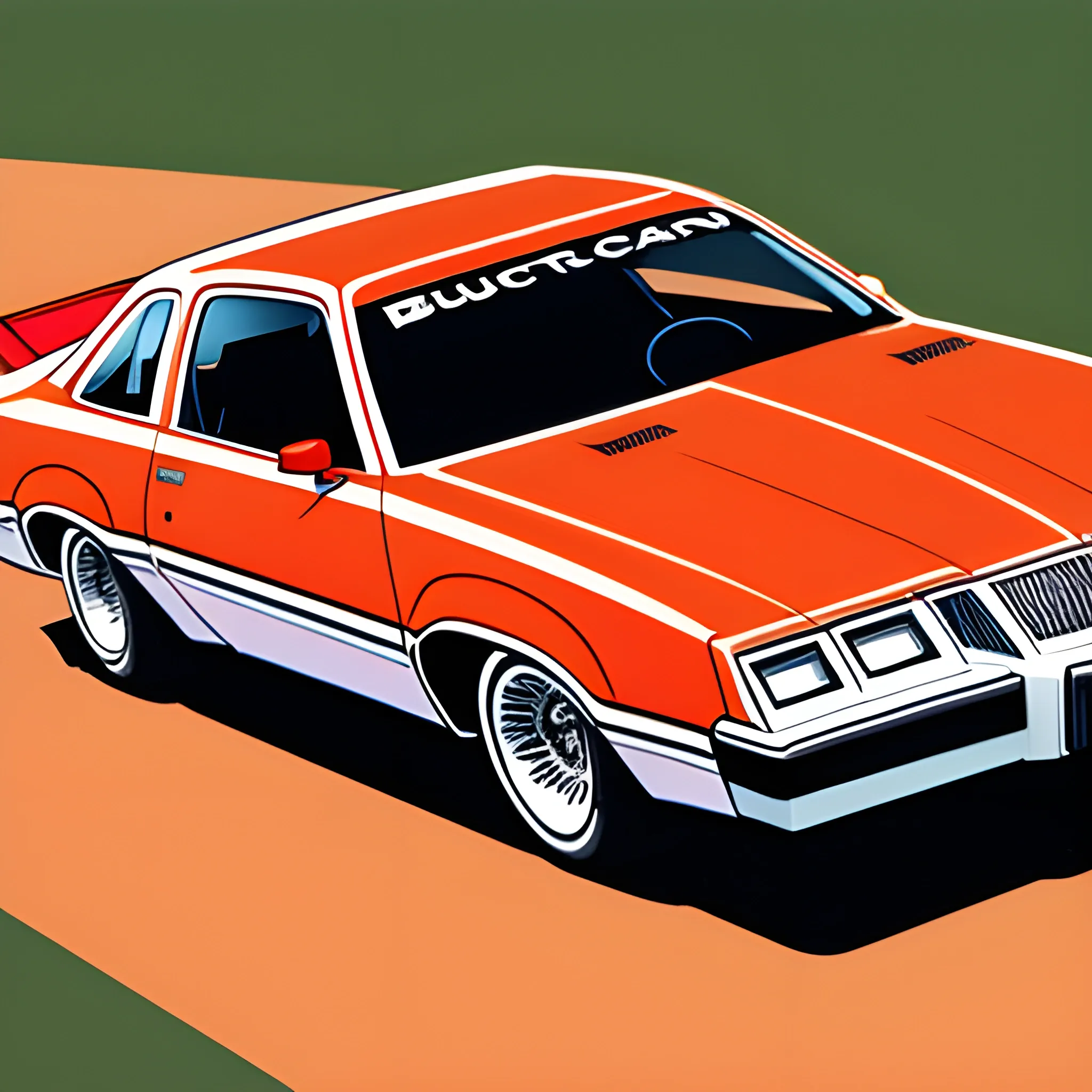 1980s Buick Race Car Illustration Arthub ai