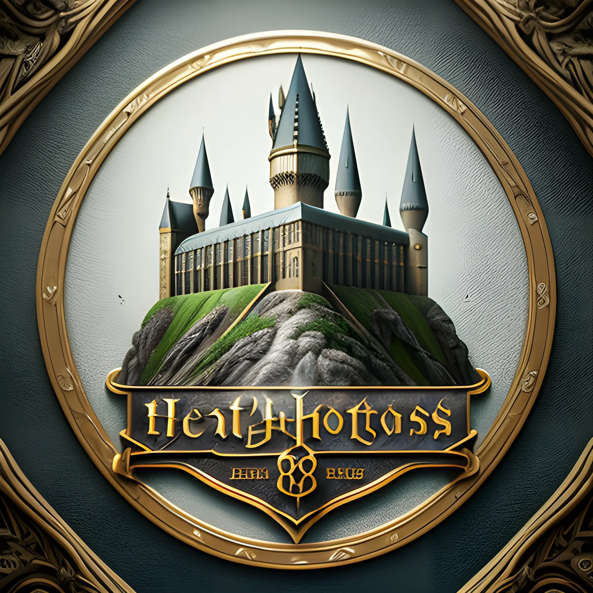 Hogwarts Logo, Berlin, perfect composition, beautiful detailed intricate insanely detailed octane render trending on artstation, 8 k artistic photography, photorealistic concept art, soft natural volumetric cinematic perfect light, chiaroscuro, award-winning photograph, masterpiece, oil on canvas, raphael,