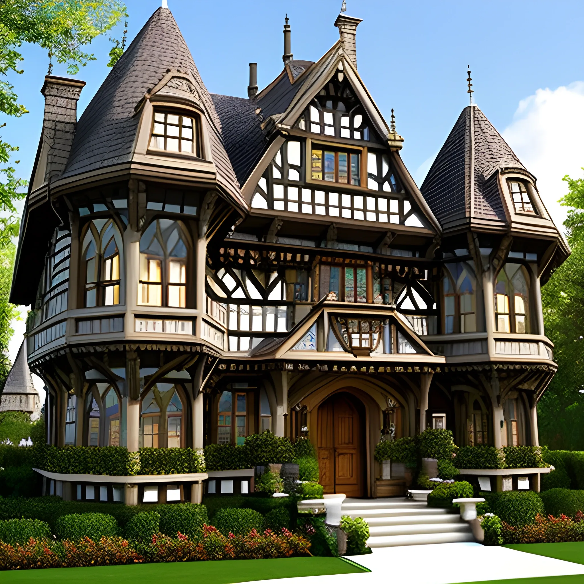 fantasy house Tudor style