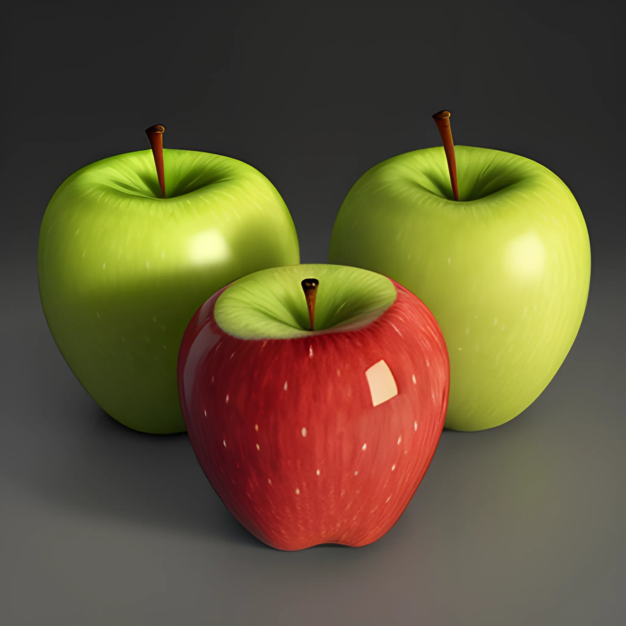 photorealistic apples