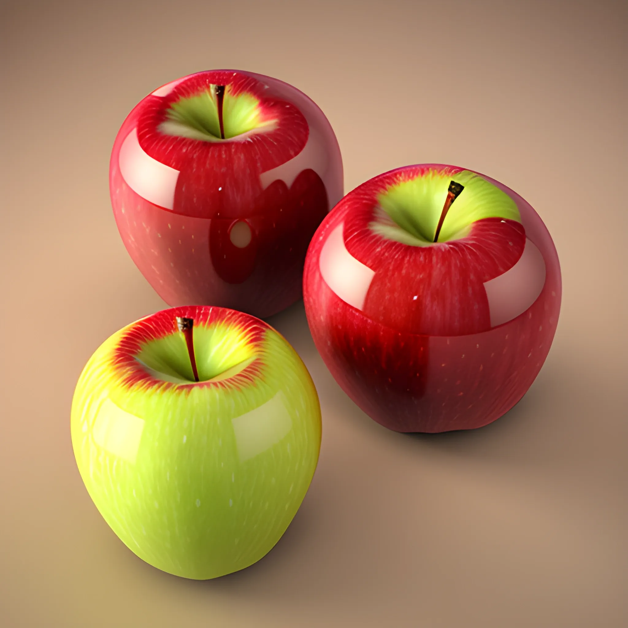 photorealistic apples