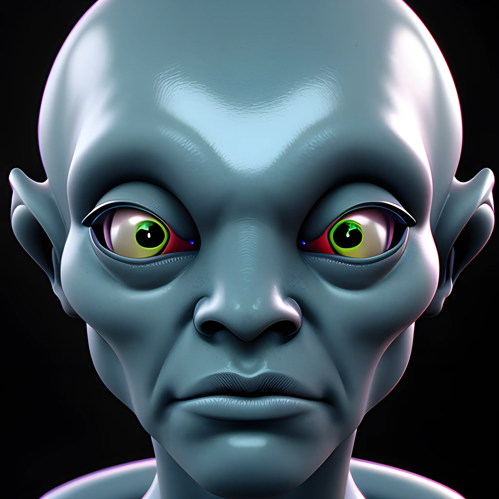 face alien , fhd, 8k, 3d