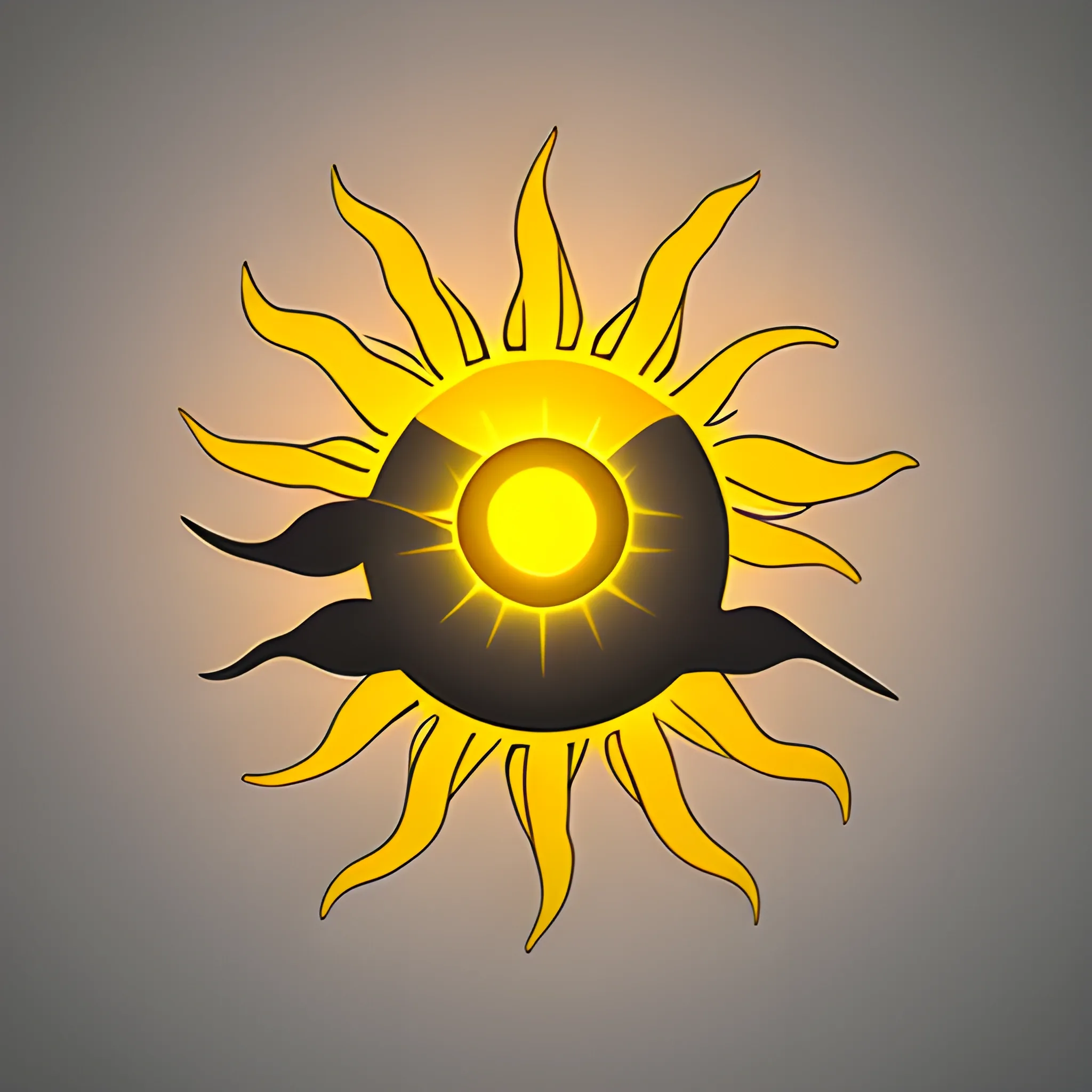 Design a modern logo with a sun for a marketing company