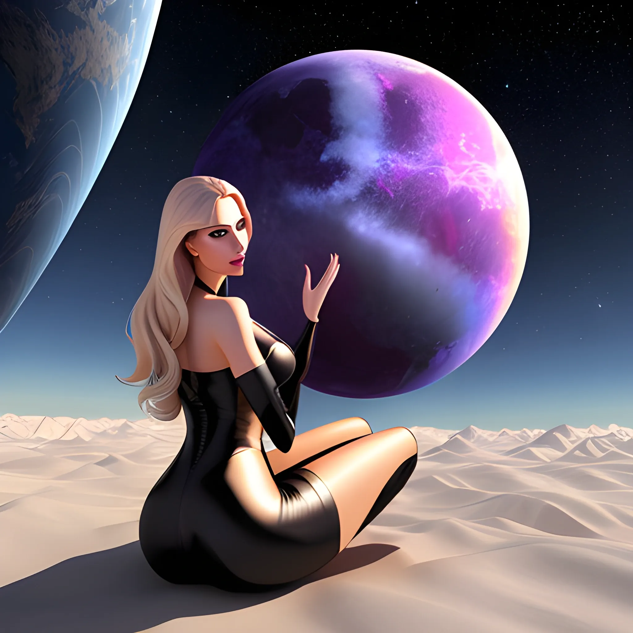 Beautiful Girl 7D Model Universe Observable, 3D