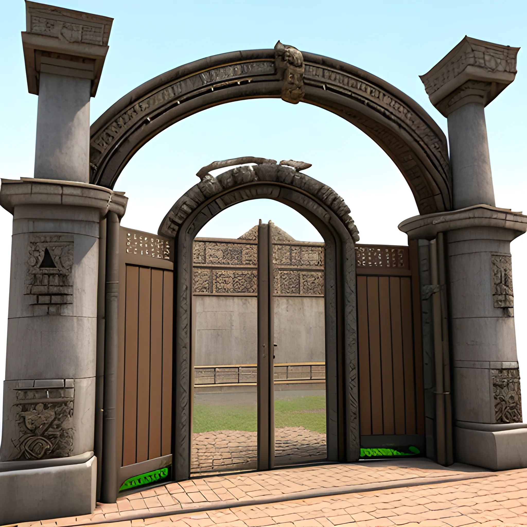 Lion gate portal, 3D Arthub.ai