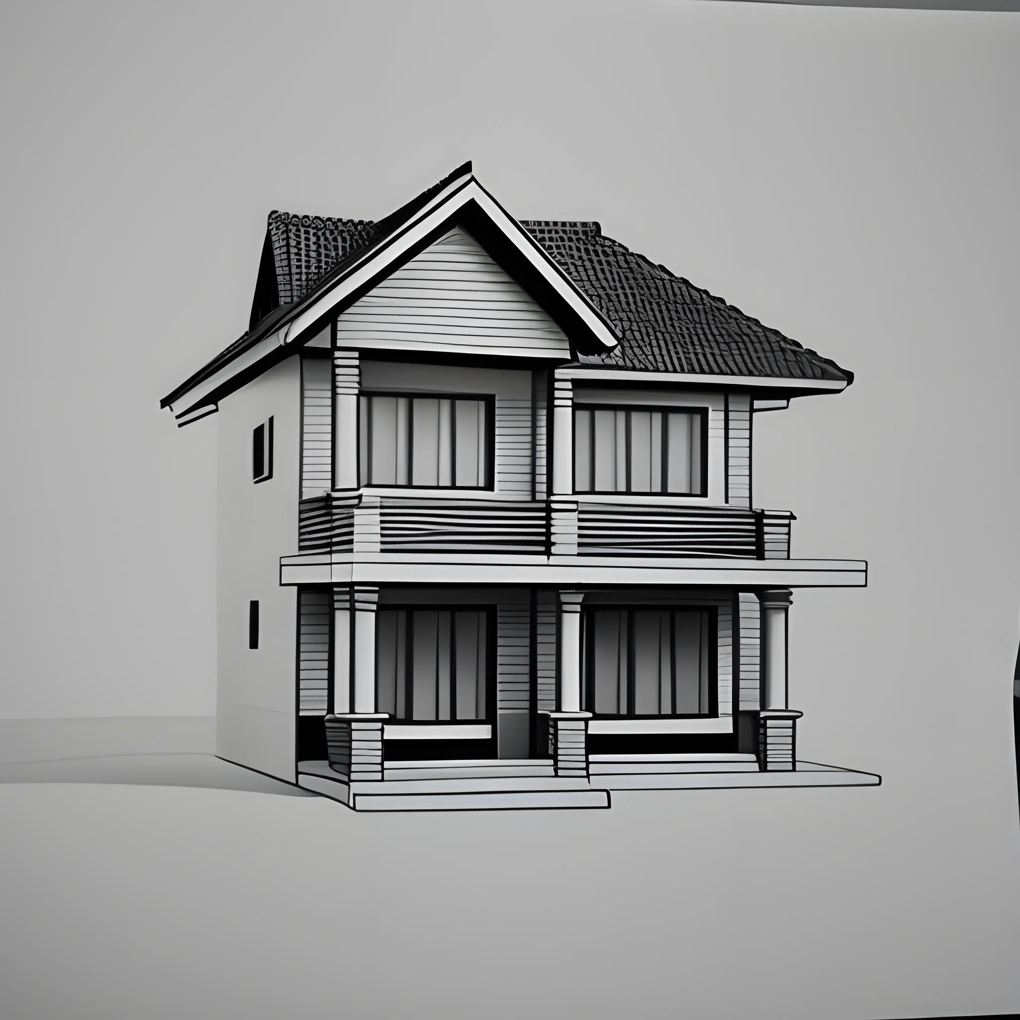 Drawing in PowerPoint – 3D House Basics | powerpointy