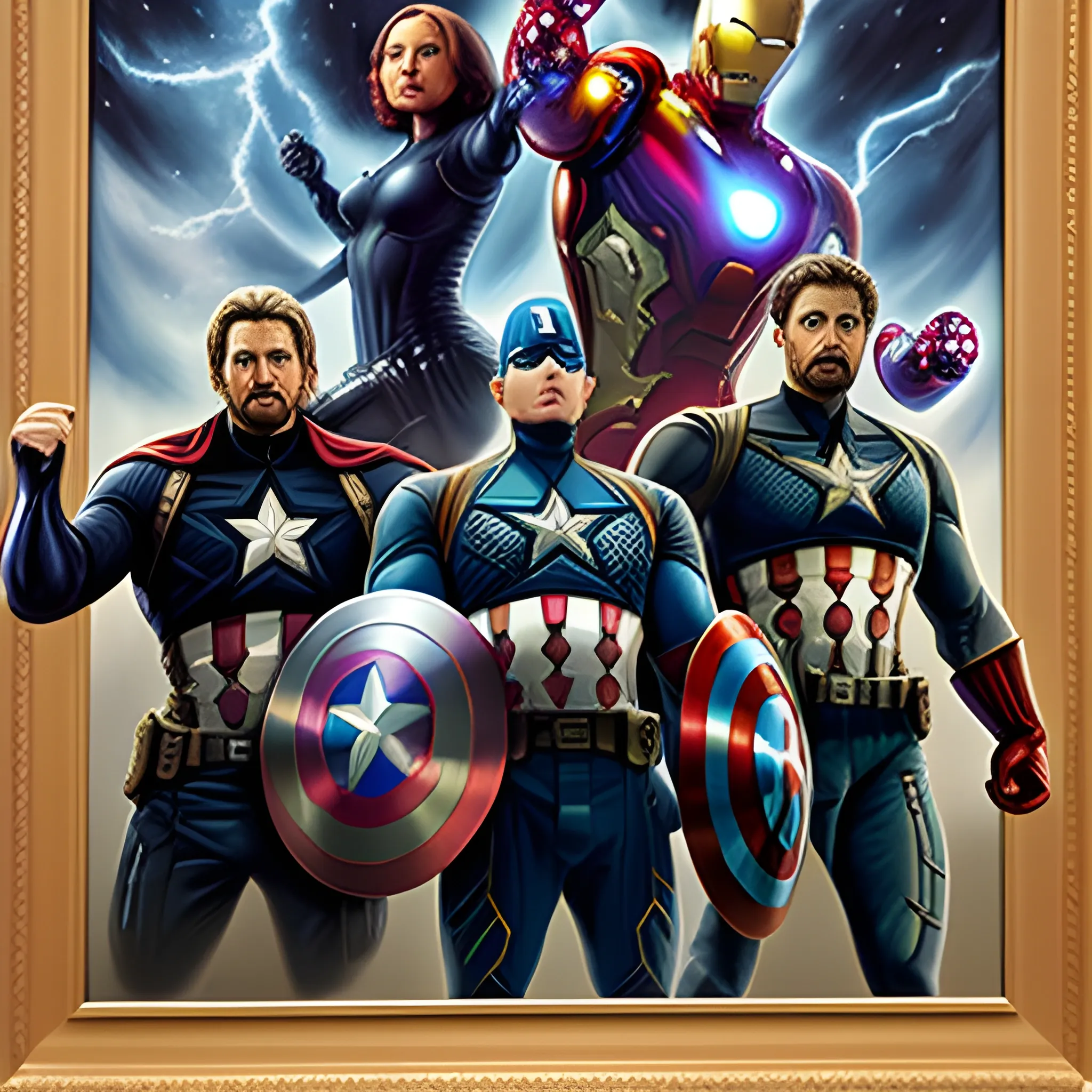 Avengers, Oil Painting