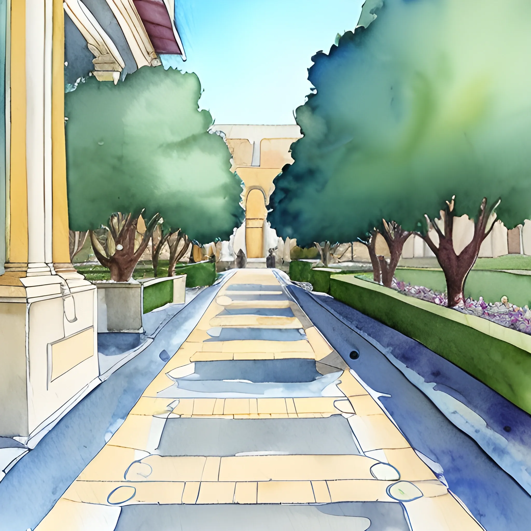 Pathway from the Balg forum, Water Color