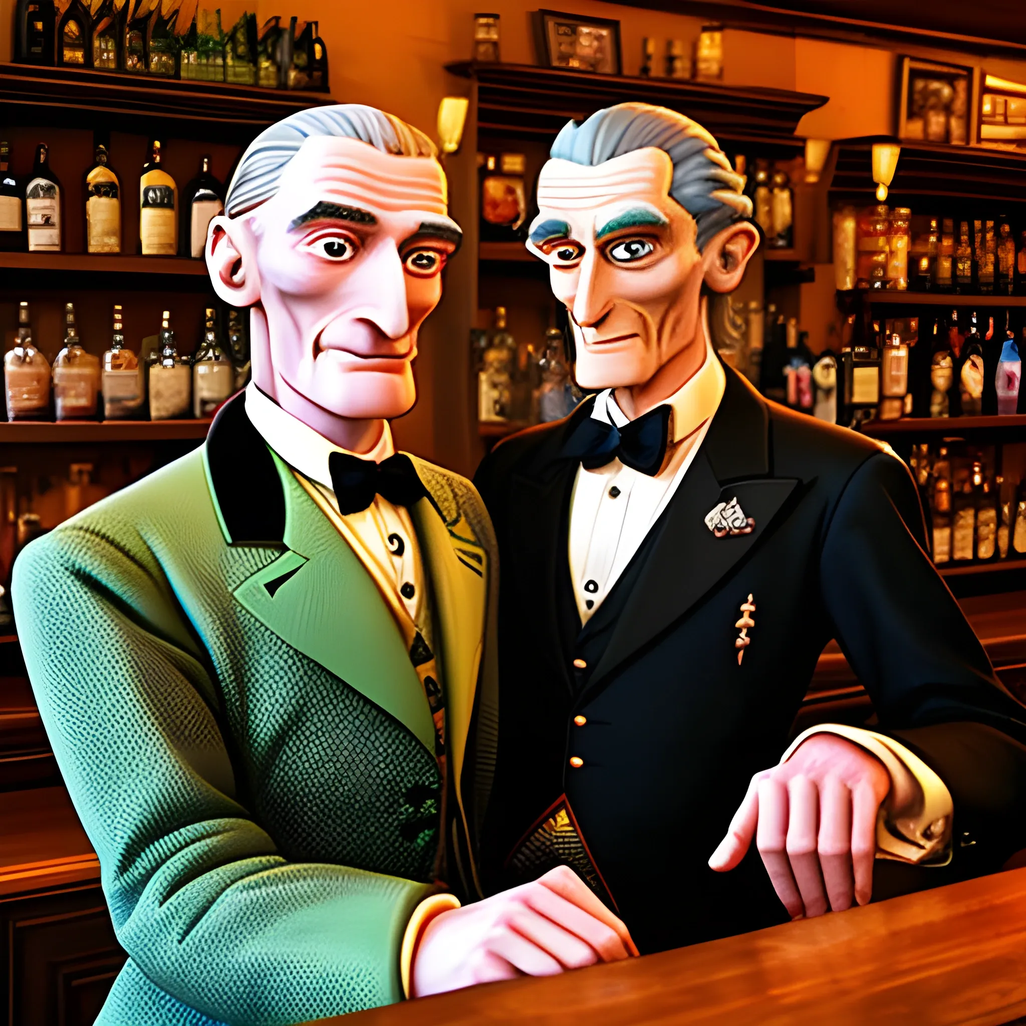 SMITHERS AND BURNS ON THE BAR