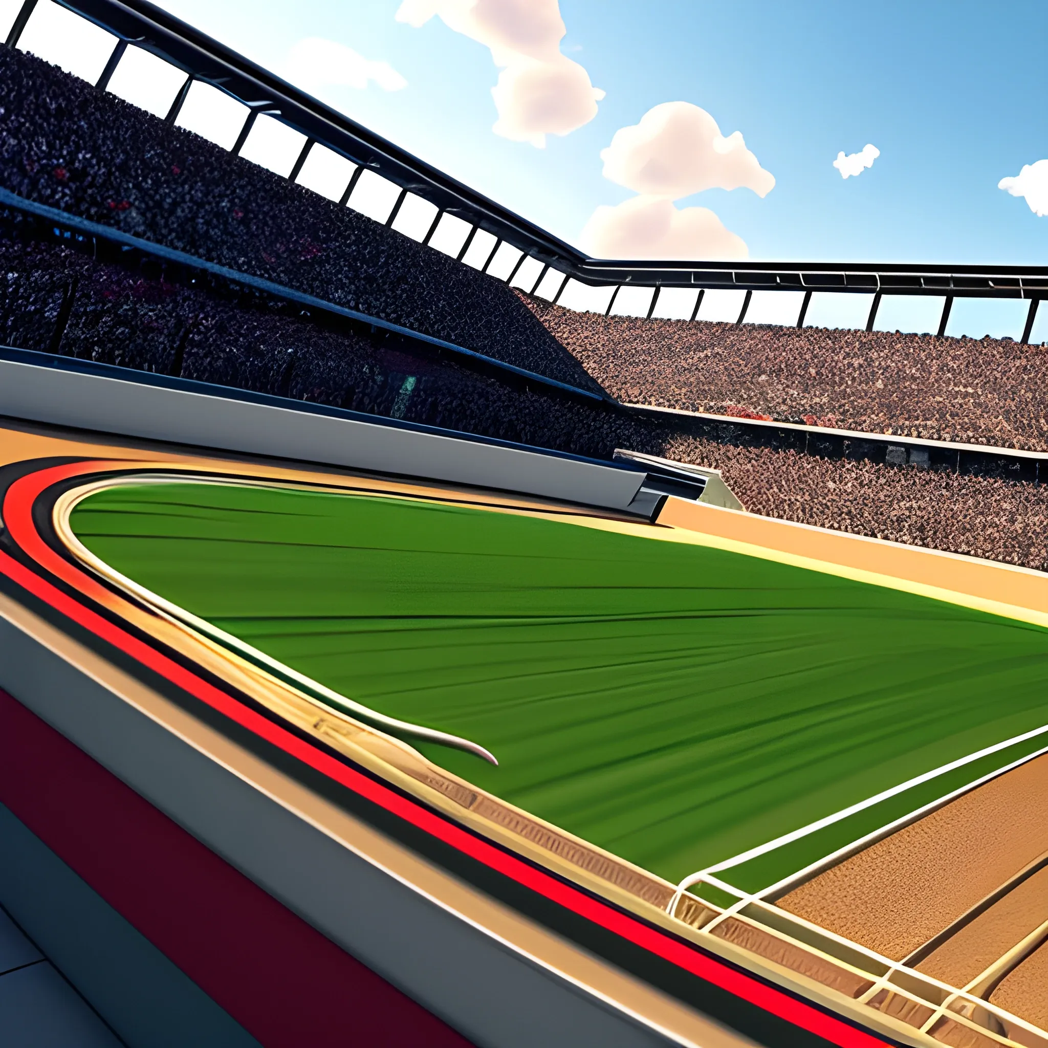 a racing track for video games