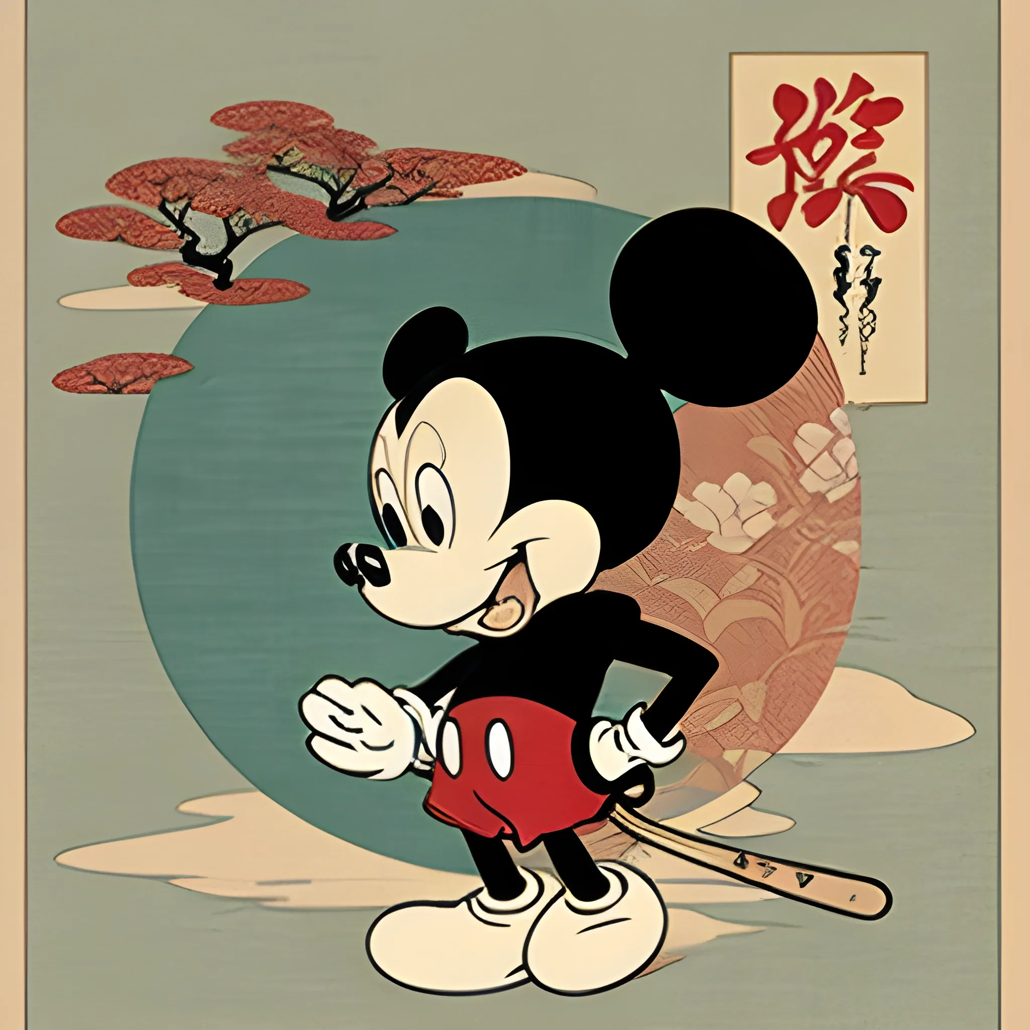 Ukiyo-e, Mickey Mouse, Epic Details