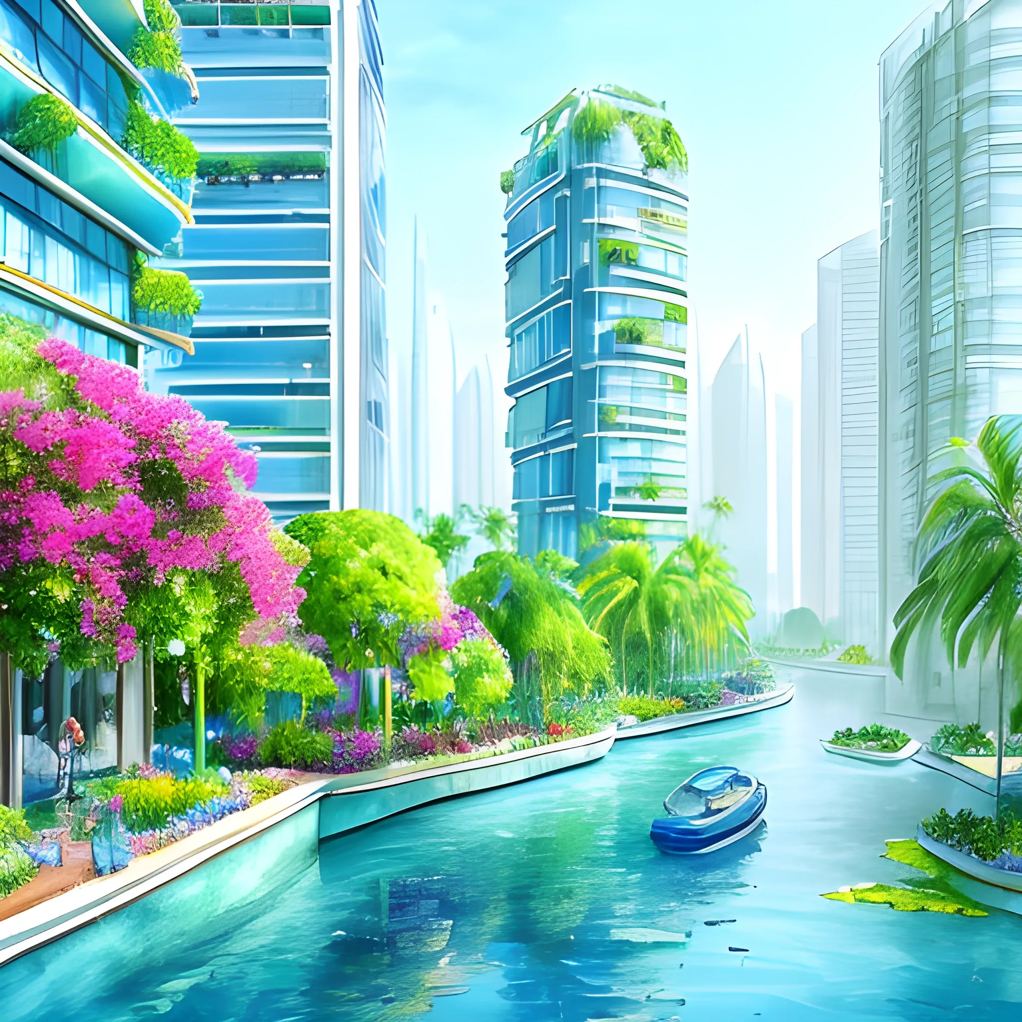 Future City Panorama Flat Vector Illustration Stock Vector (Royalty Free)  1502422775 | Shutterstock