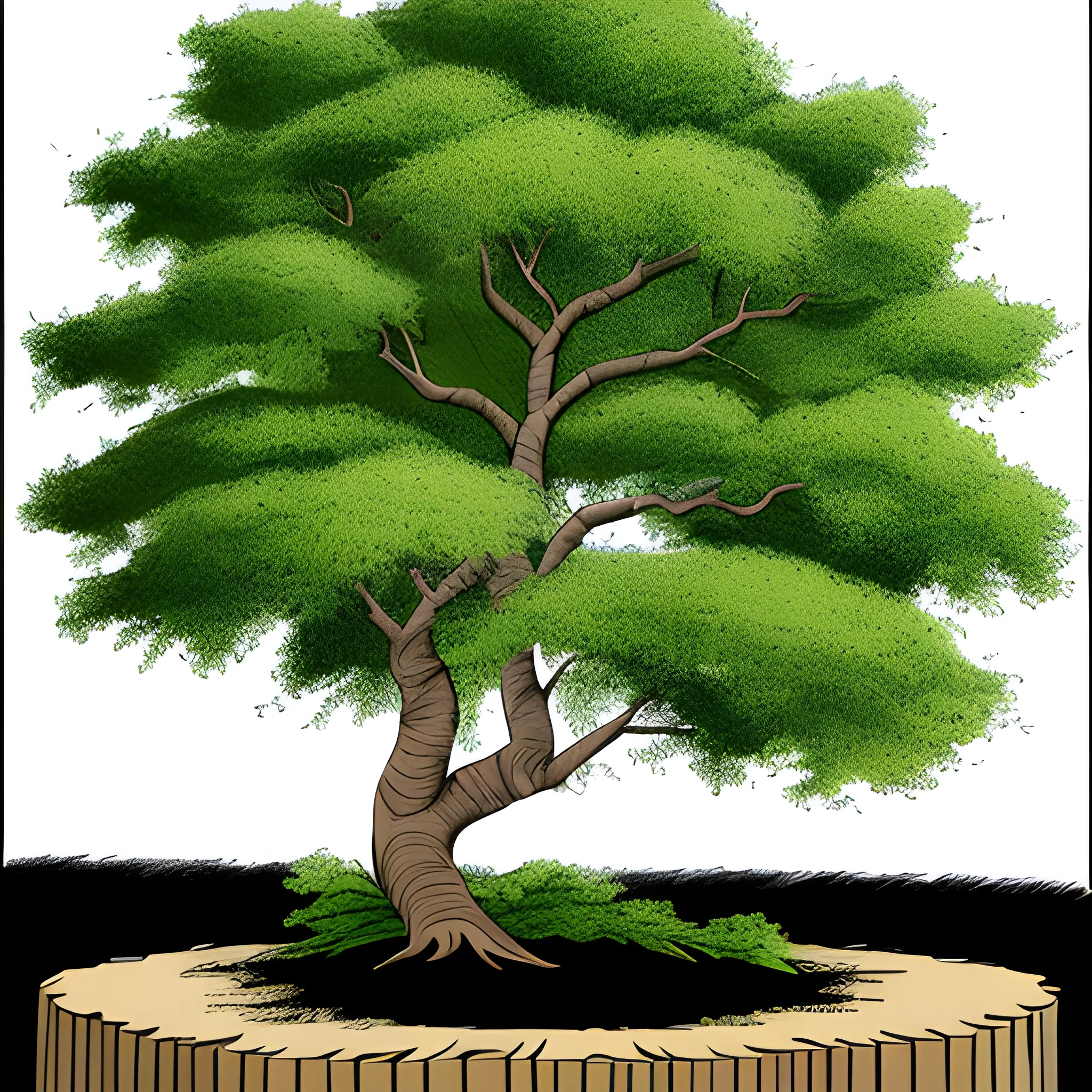 Manchurian ash tree, Cartoon