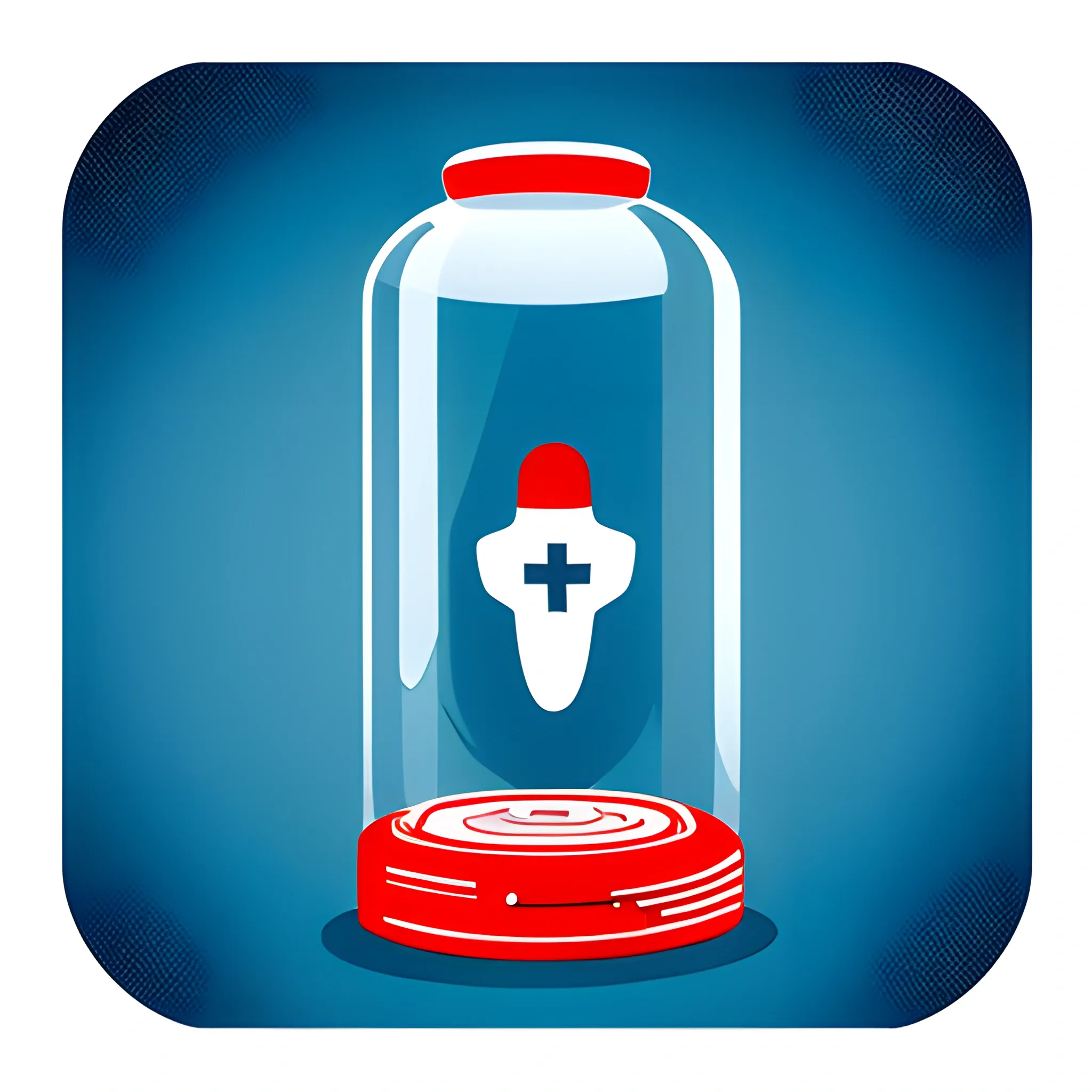 prompt/ medical capsule / blue and red 
, Cartoon