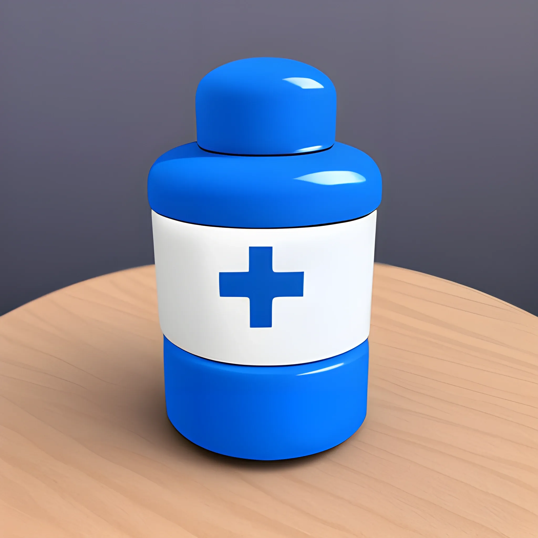 prompt/ medical capsule / blue and red 
, Cartoon