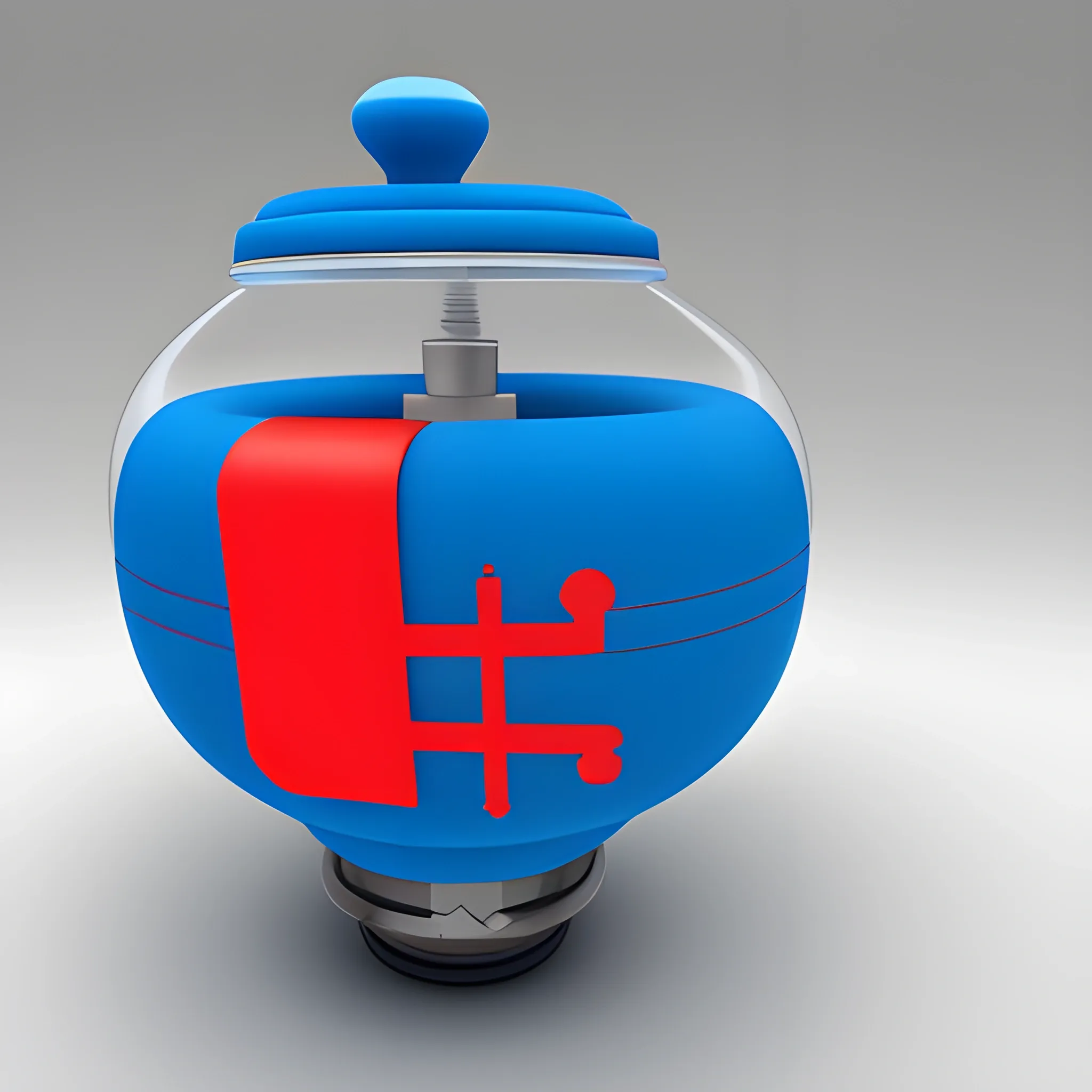 prompt/ medical capsule / blue and red 
, Cartoon