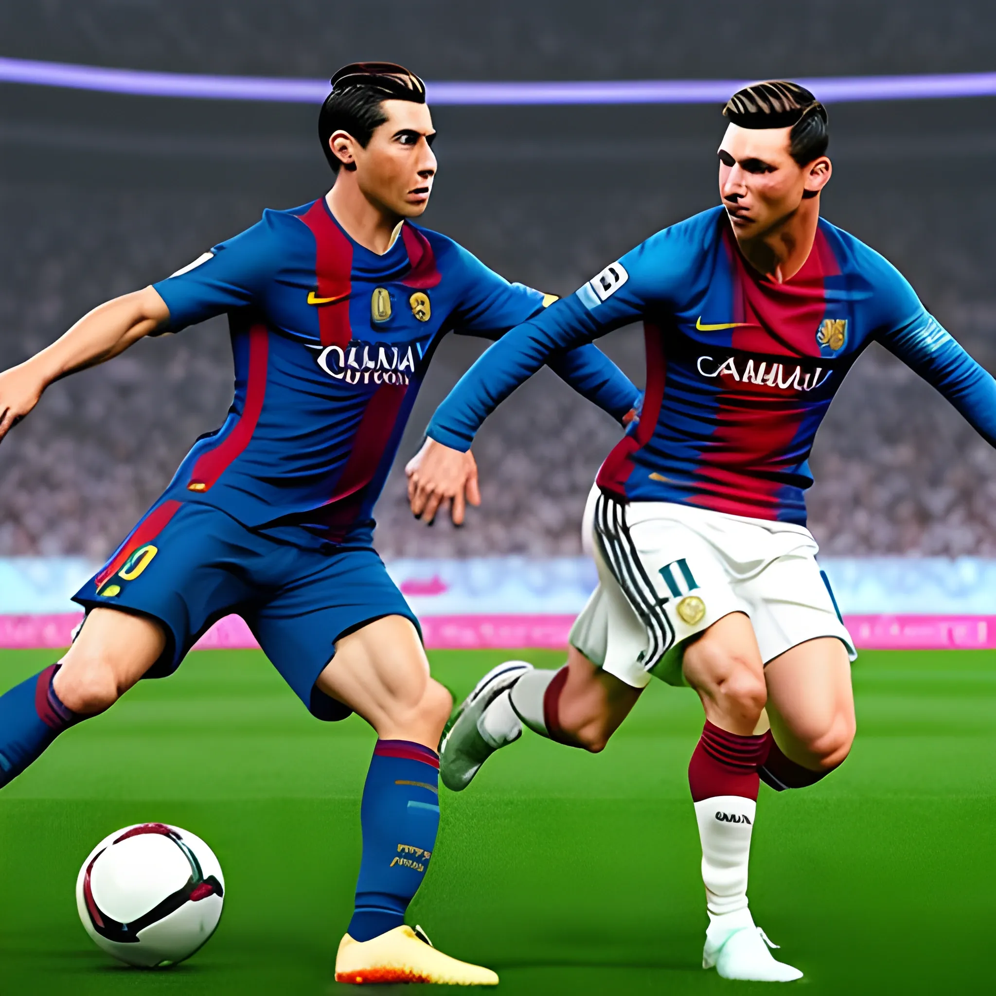 Cristiano Ronaldo ve Messi tek kişi olsaydı nasıl görünürdü , 3D