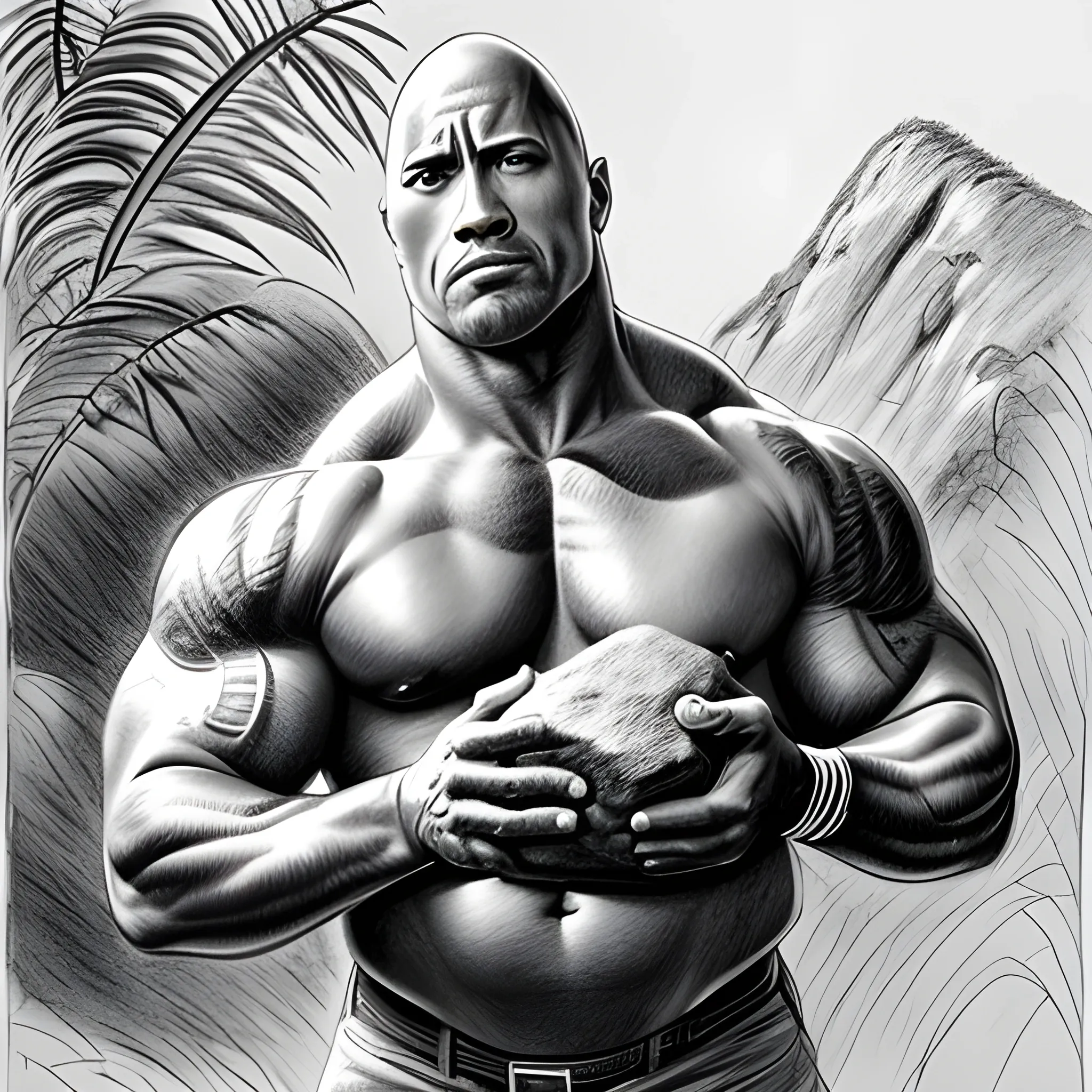How To Draw The Rock Dwayne Johnson Step By Step - YouTube