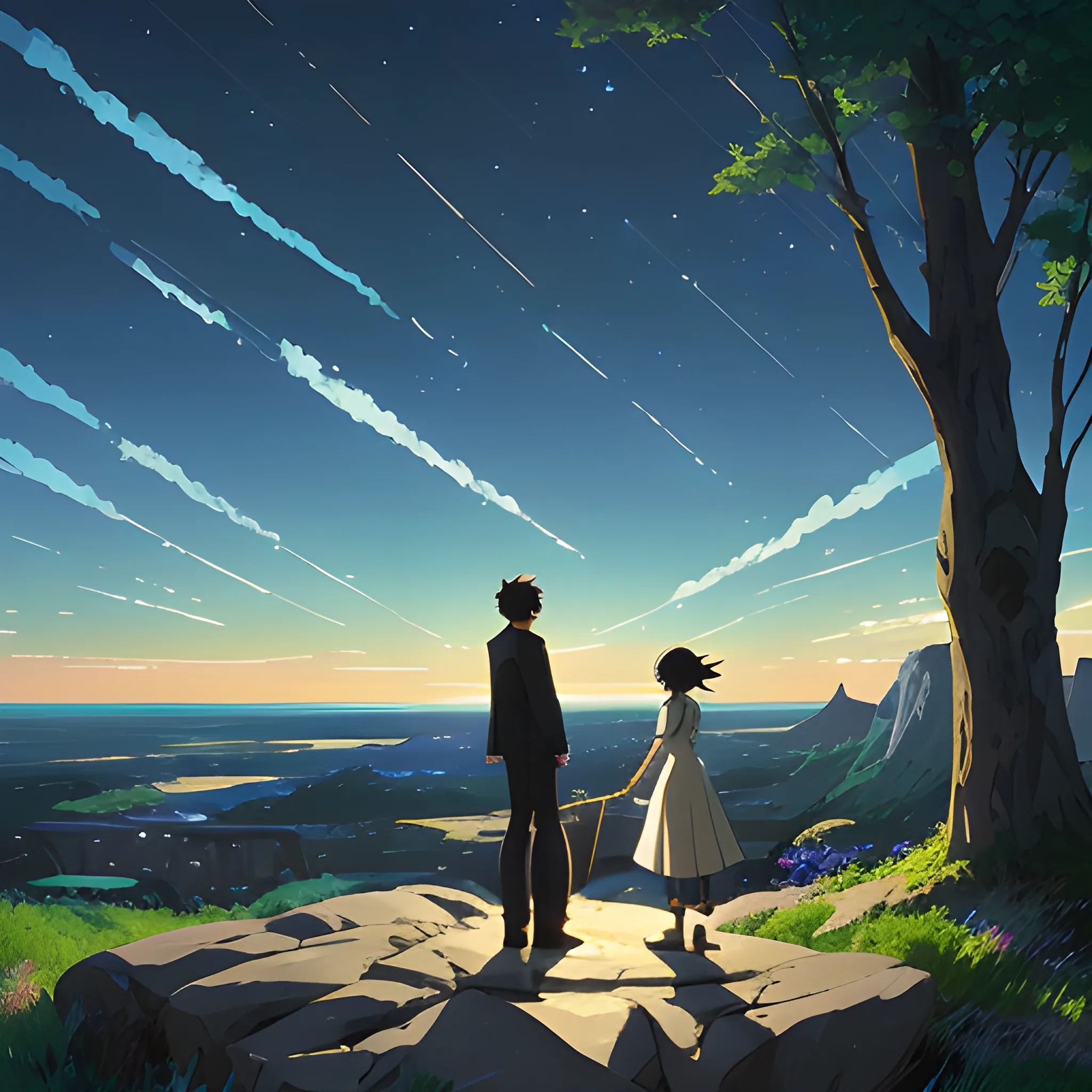 prompthunt beautiful anime scenery by makoto shinkai