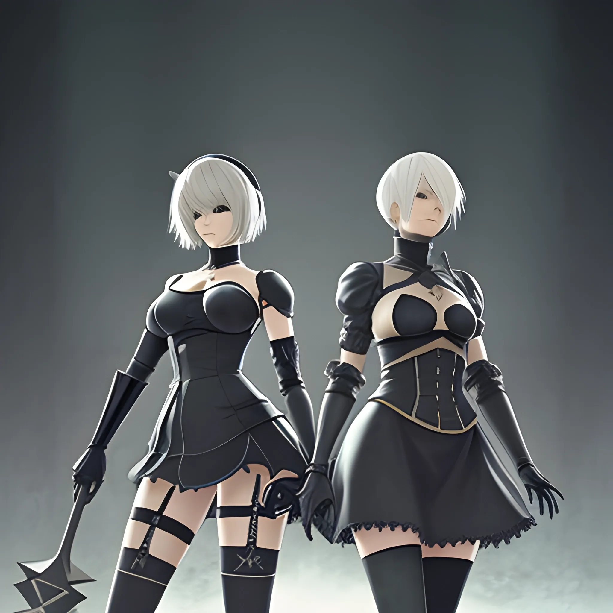 Crowdsourced AI Art - nier automata 