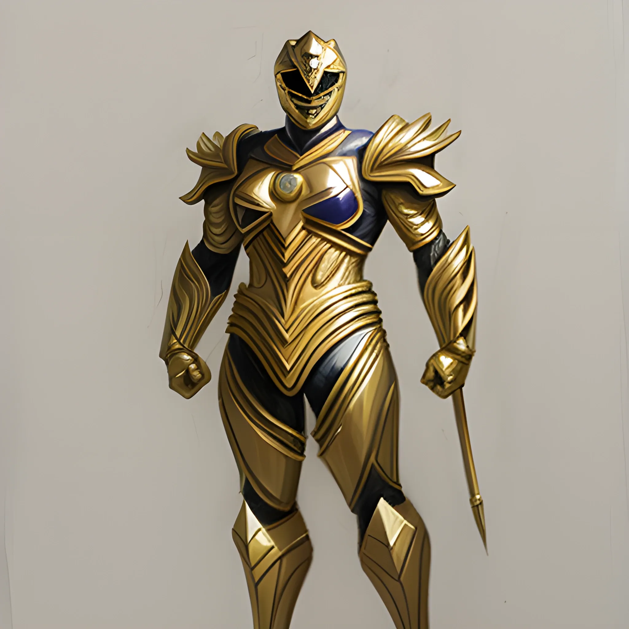 male, Gold, power ranger, up-armor, full body,, 3D, Pencil Sketch, Oil Painting