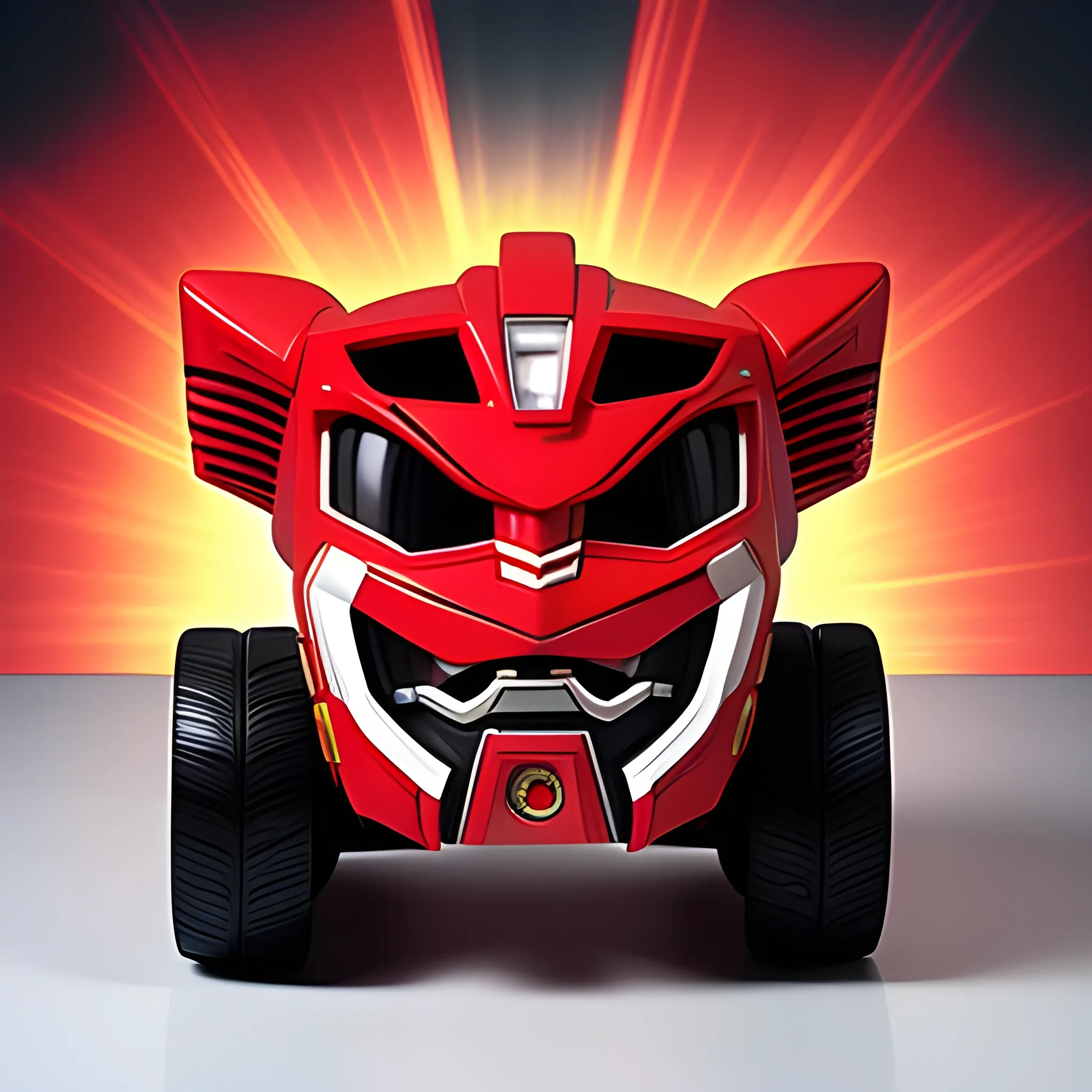 Red power ranger Car zord