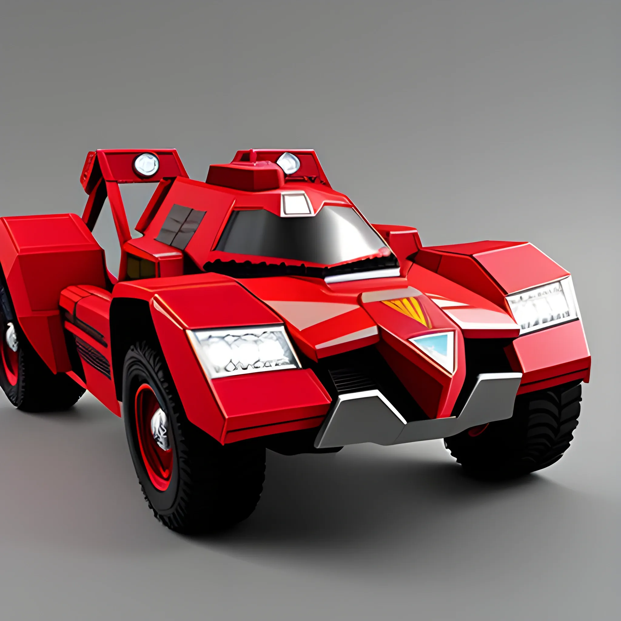 Red power ranger Car zord