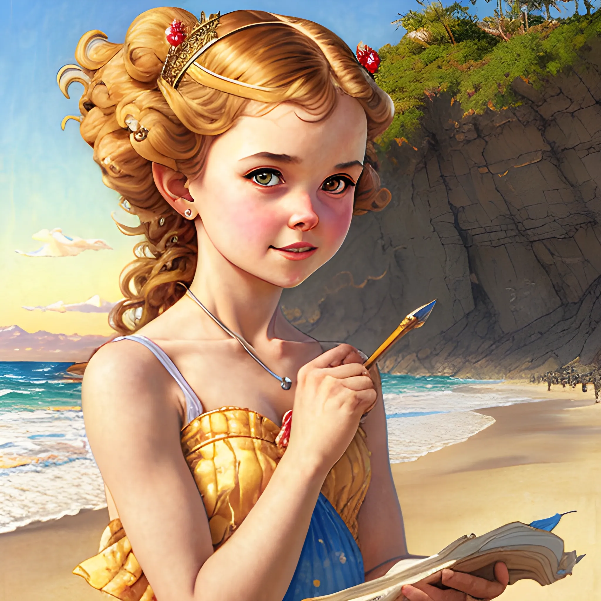 A Cute Princess On The Beach Fantasy By Adi Granov Norman Rock Arthubai 7274