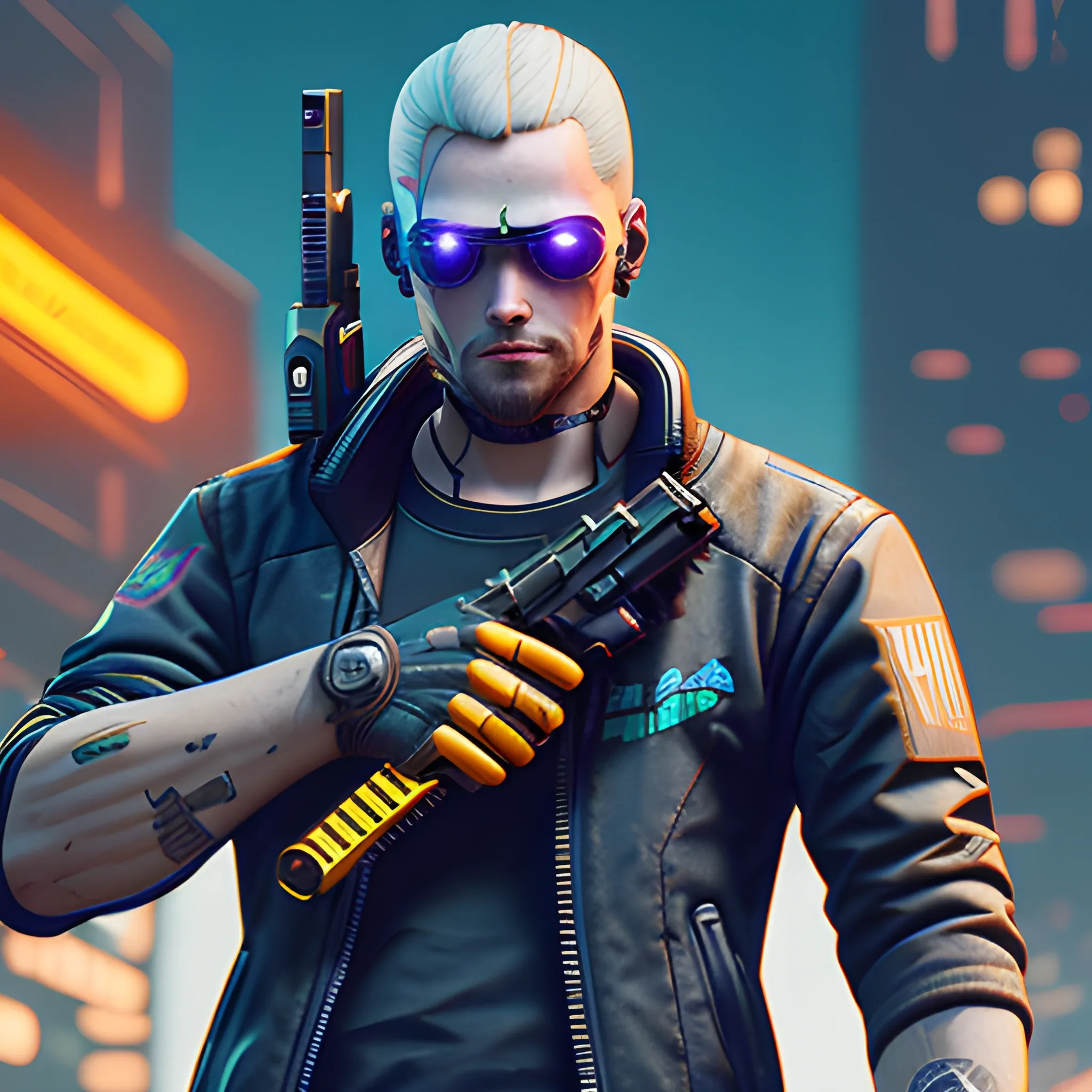 GUN CYBERPUNK 2078 METAVERSE WAR - Arthub.ai