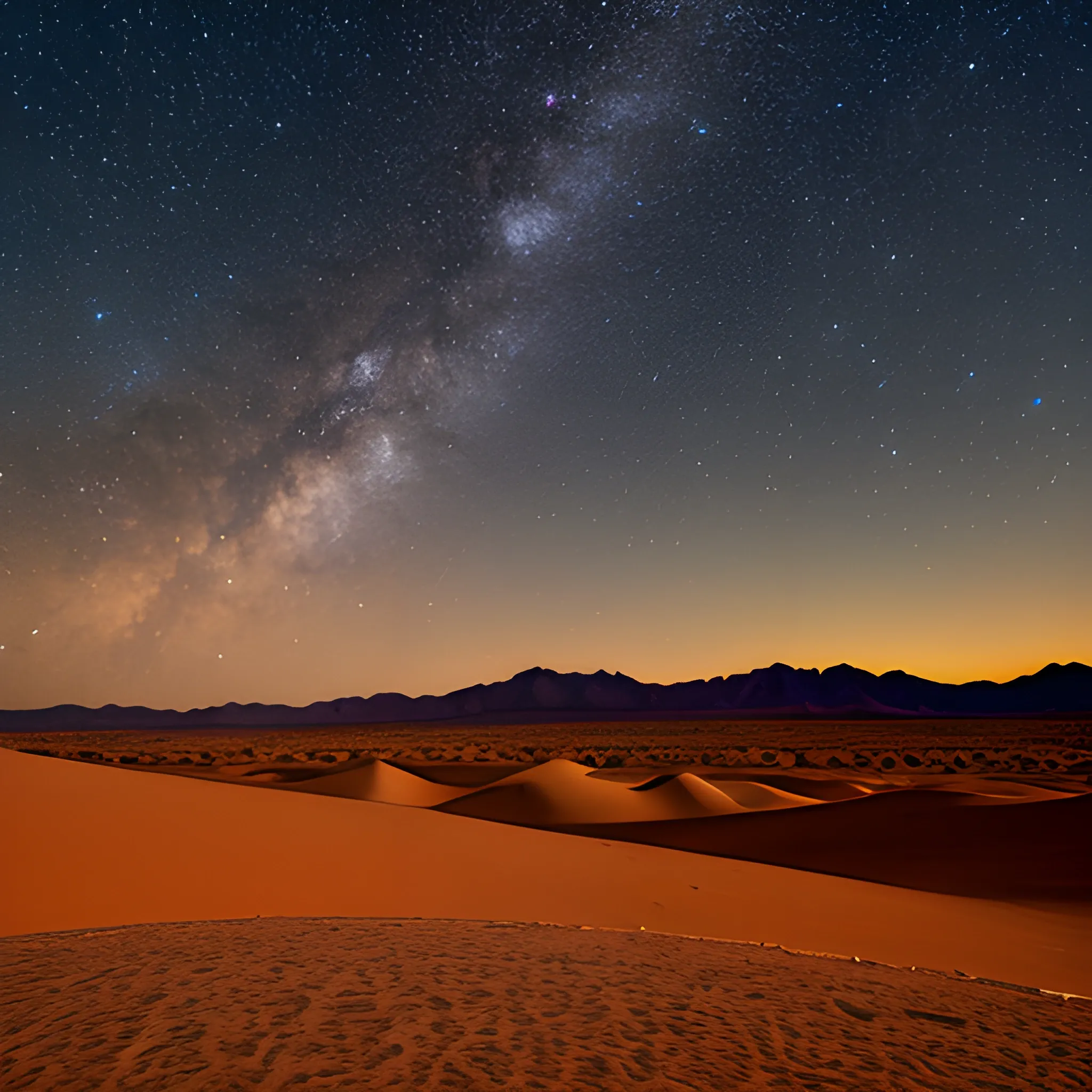 Desert sky at night