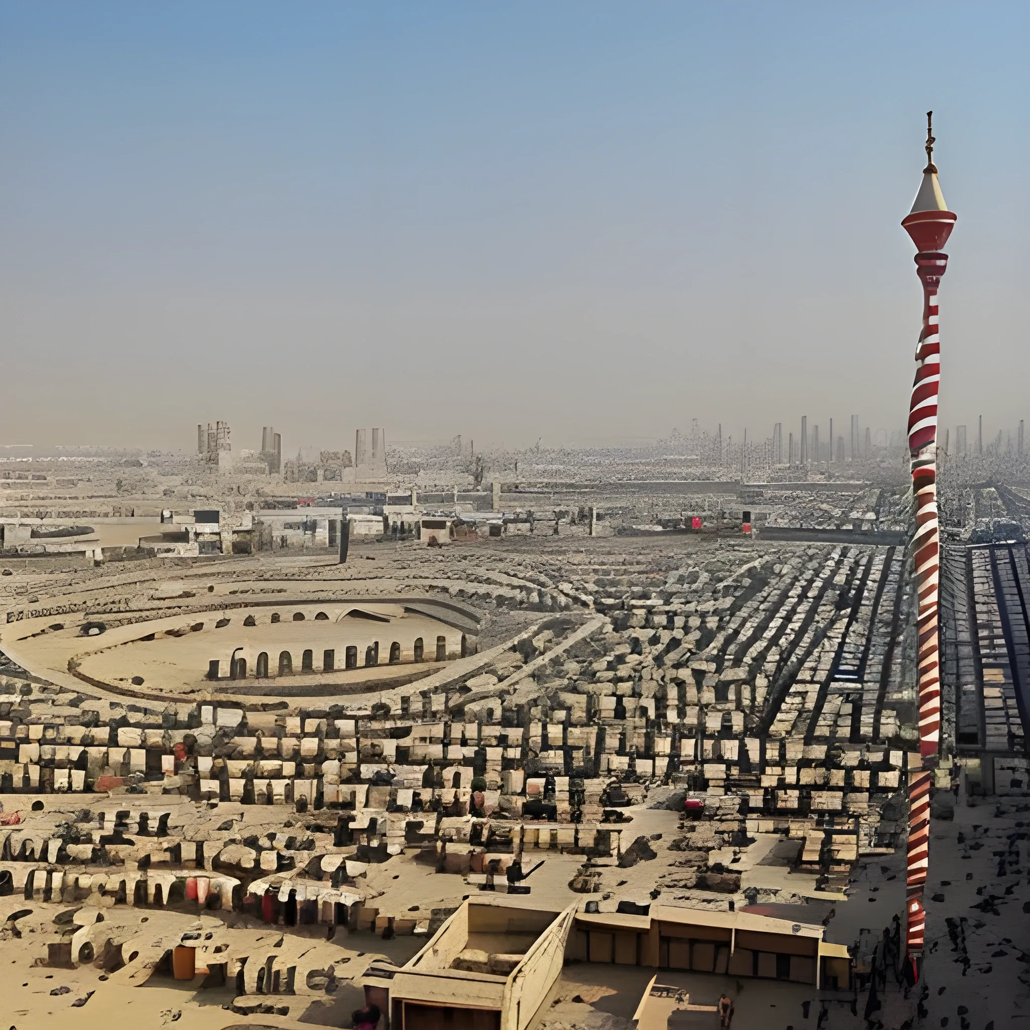 The city of Karbala and between the two cities