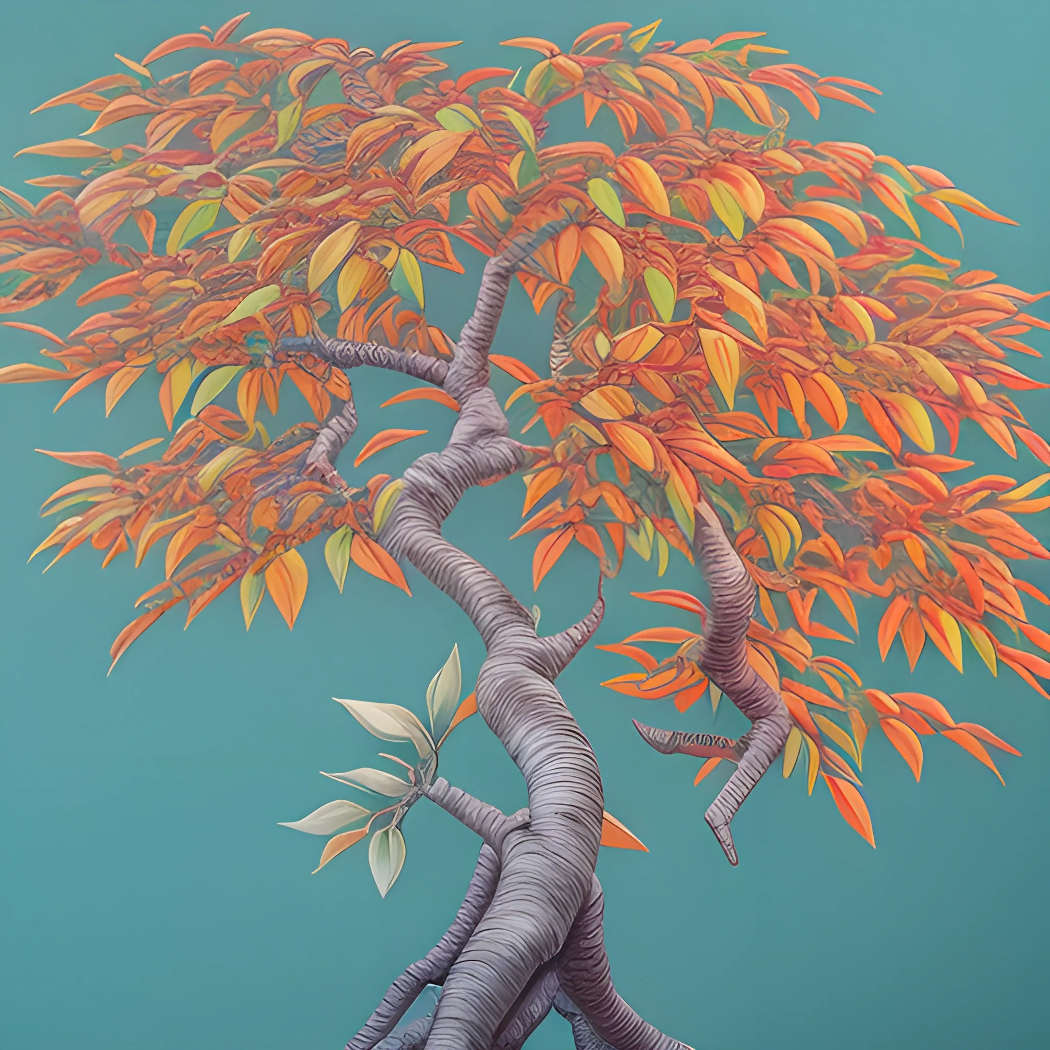 Japanese Maple Tree Colored Sketch Digital Art Drawing PNG, JPG, SVG 300dpi  4:3 - Etsy