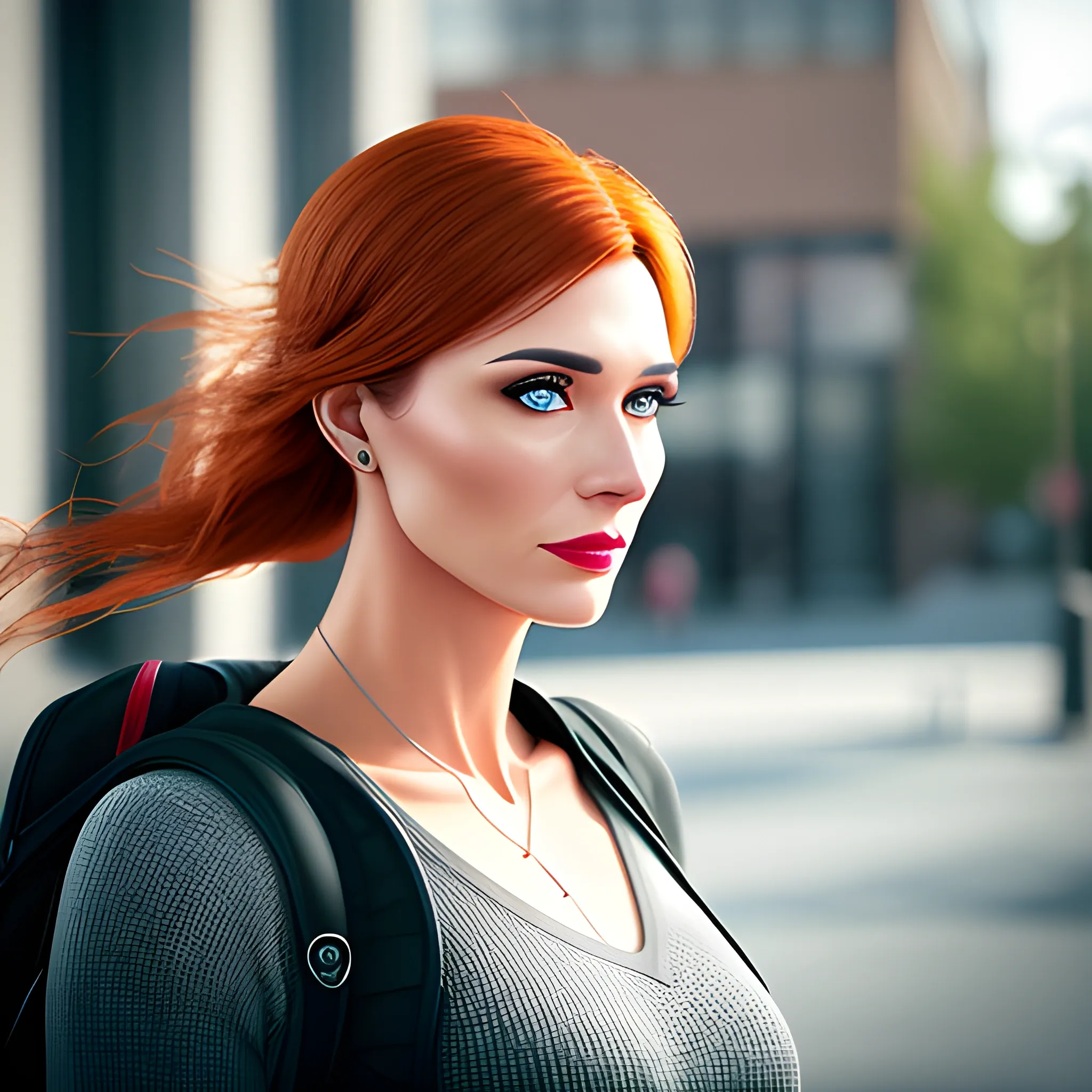 Girl s First Day Of School Realistic Well Lit Sharp Focus Ar