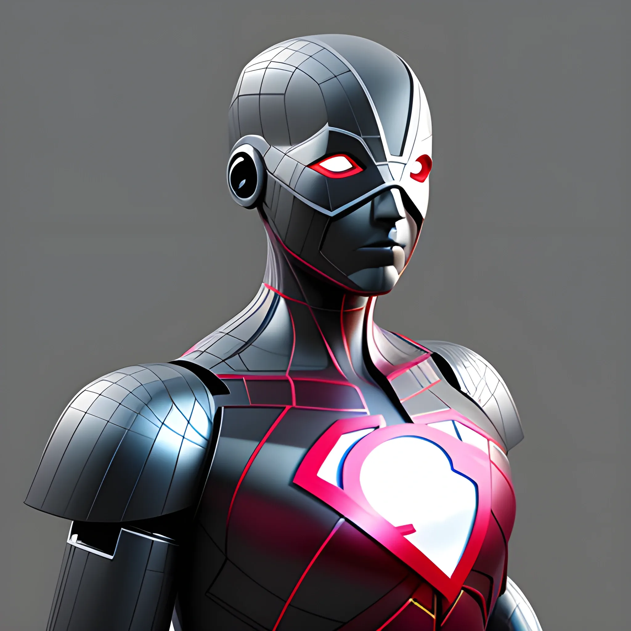 AI superhero, 3D