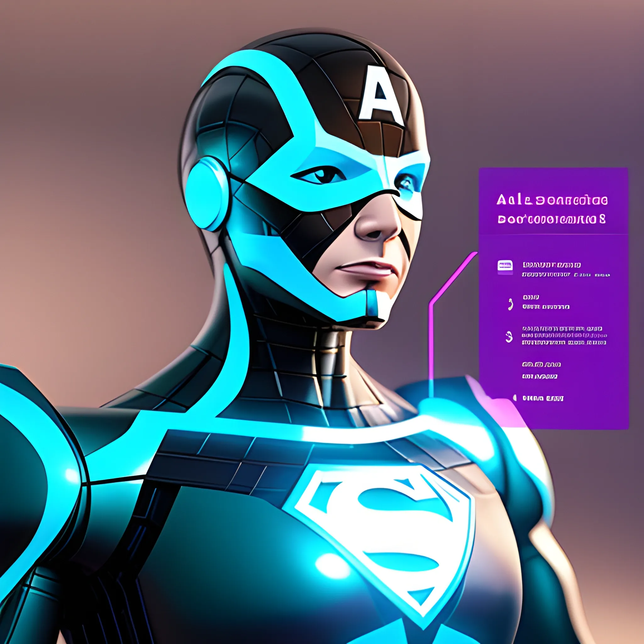 AI superhero modern Banking
, 3D