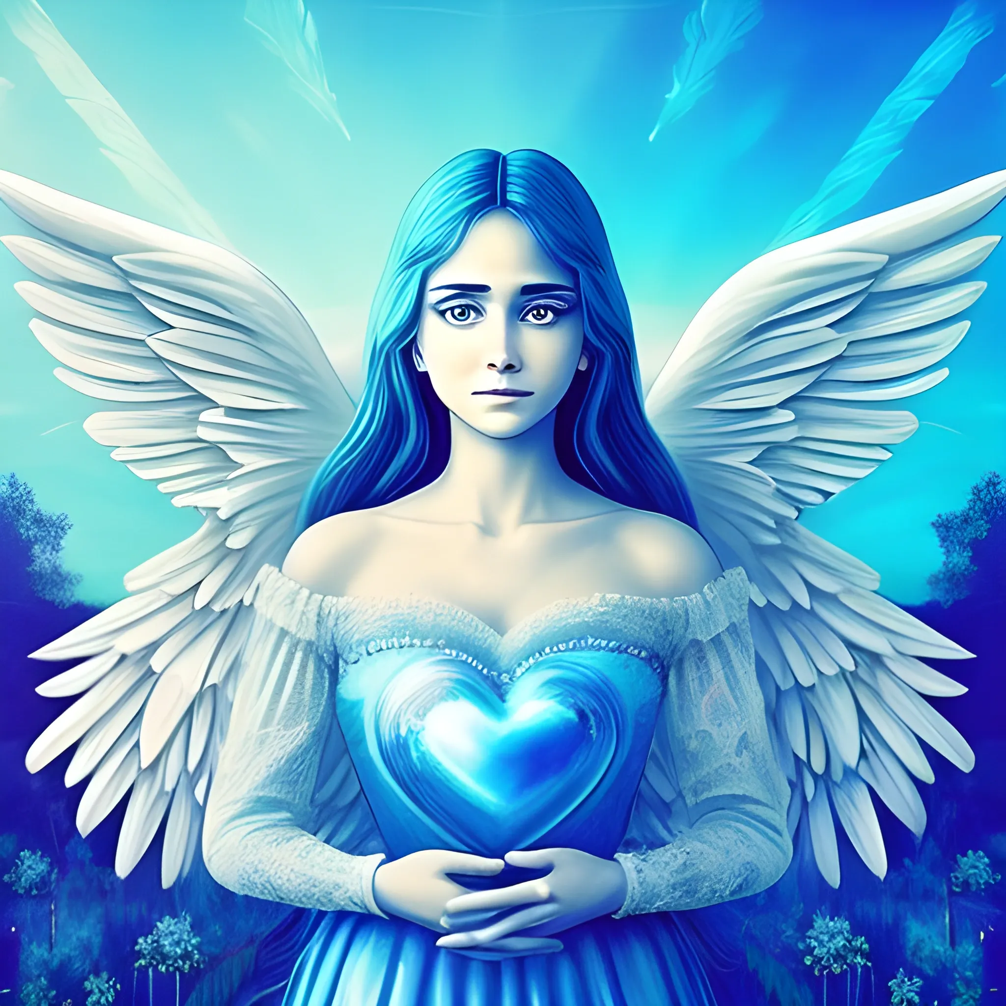 And, the next day, at the azure of a new day, my thoughts go out to you.
You, whom I dared not look at.
Yet your sky-clear eyes now haunt me!
Yet you are not the angel I love to whom I give my life in his hands and for his heart!, Trippy