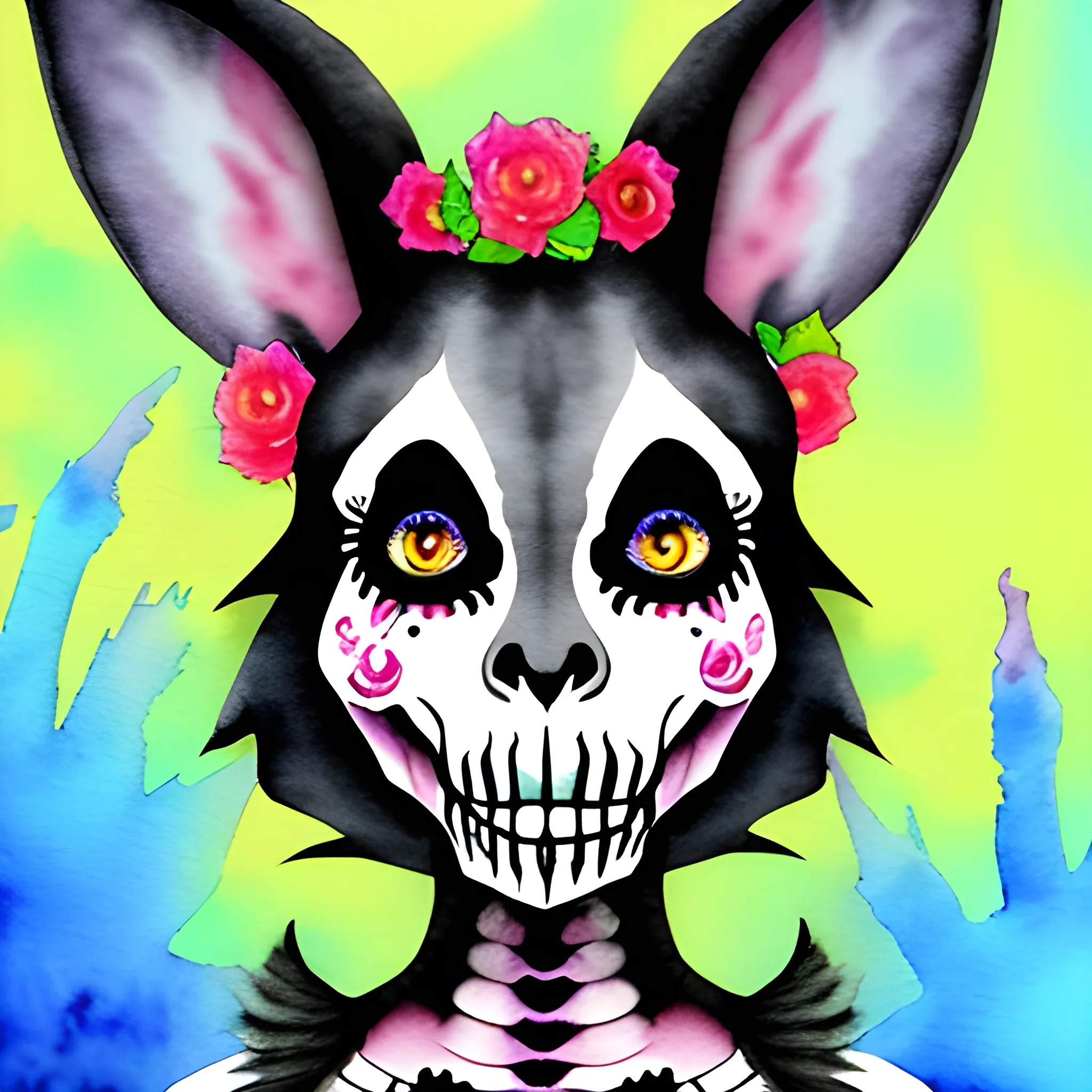 donkey catrina, Water Color