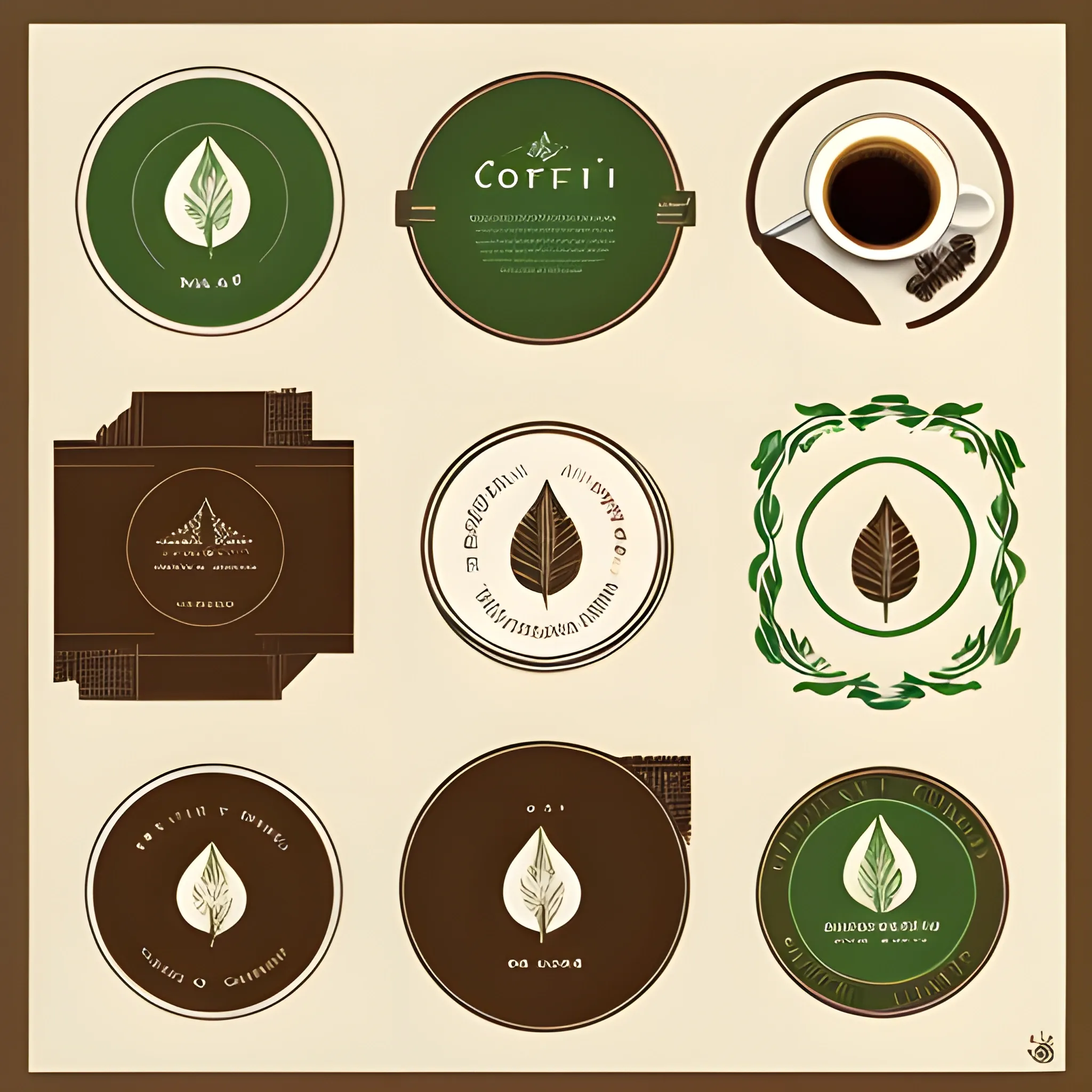 Iconographic design for a brand that contains nature, maya chorti, coffe and colors