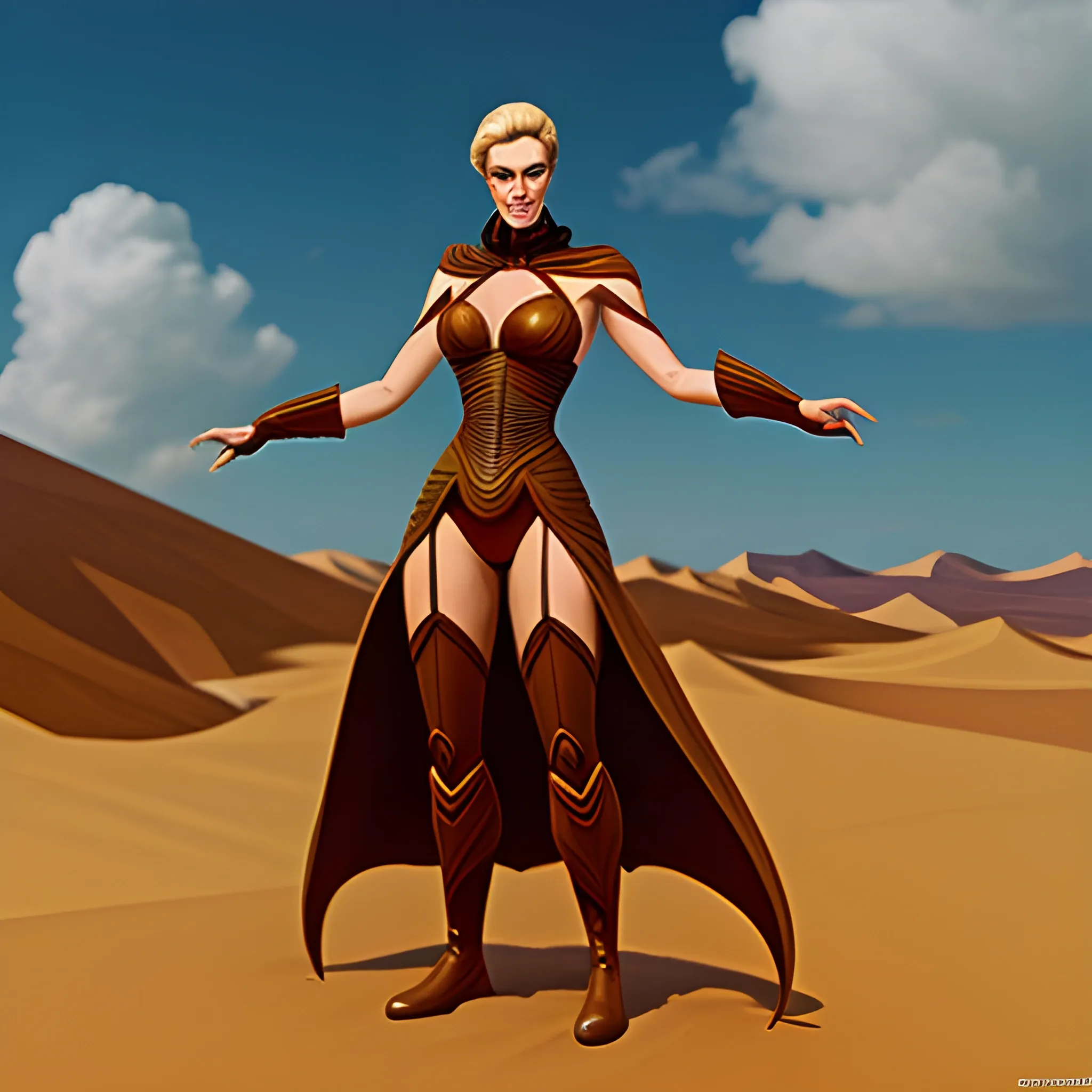 dune, character, sand, girl