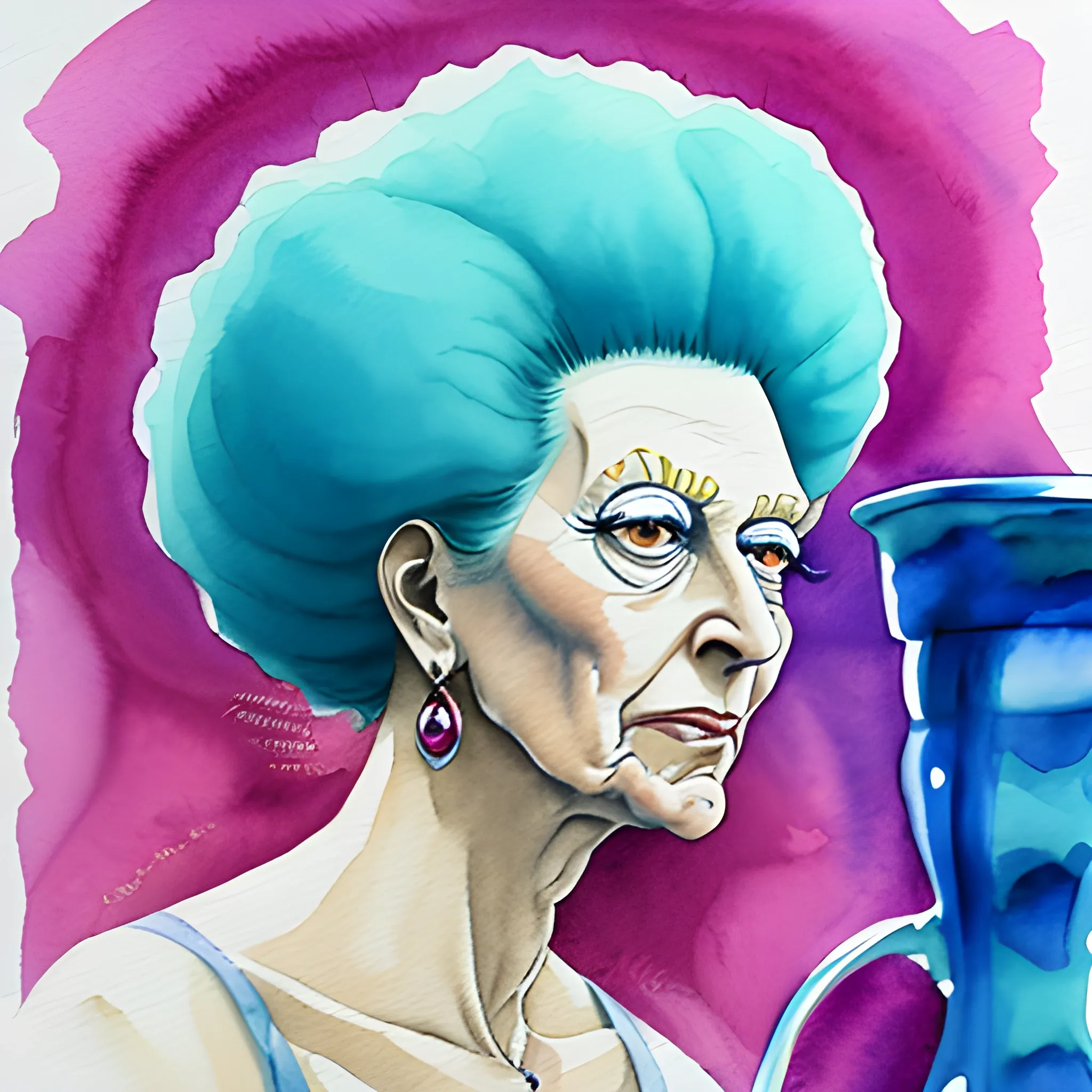 marge sipmson, vikini, Water Color - Arthub.ai