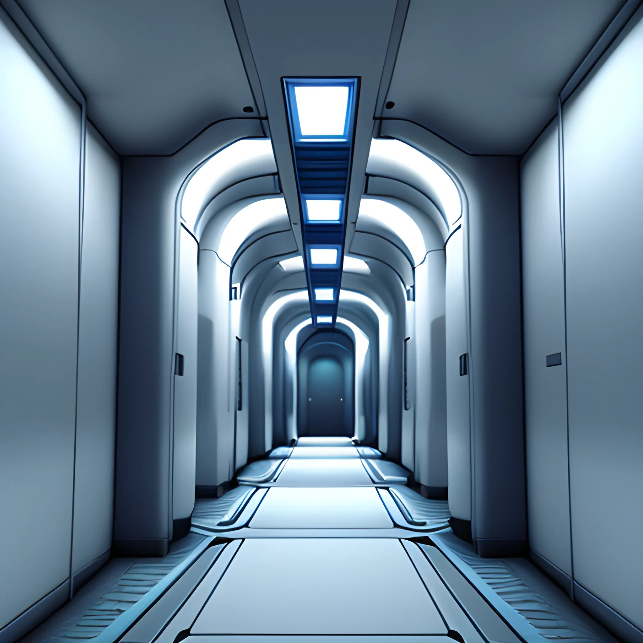 spaceship corridor, 3D