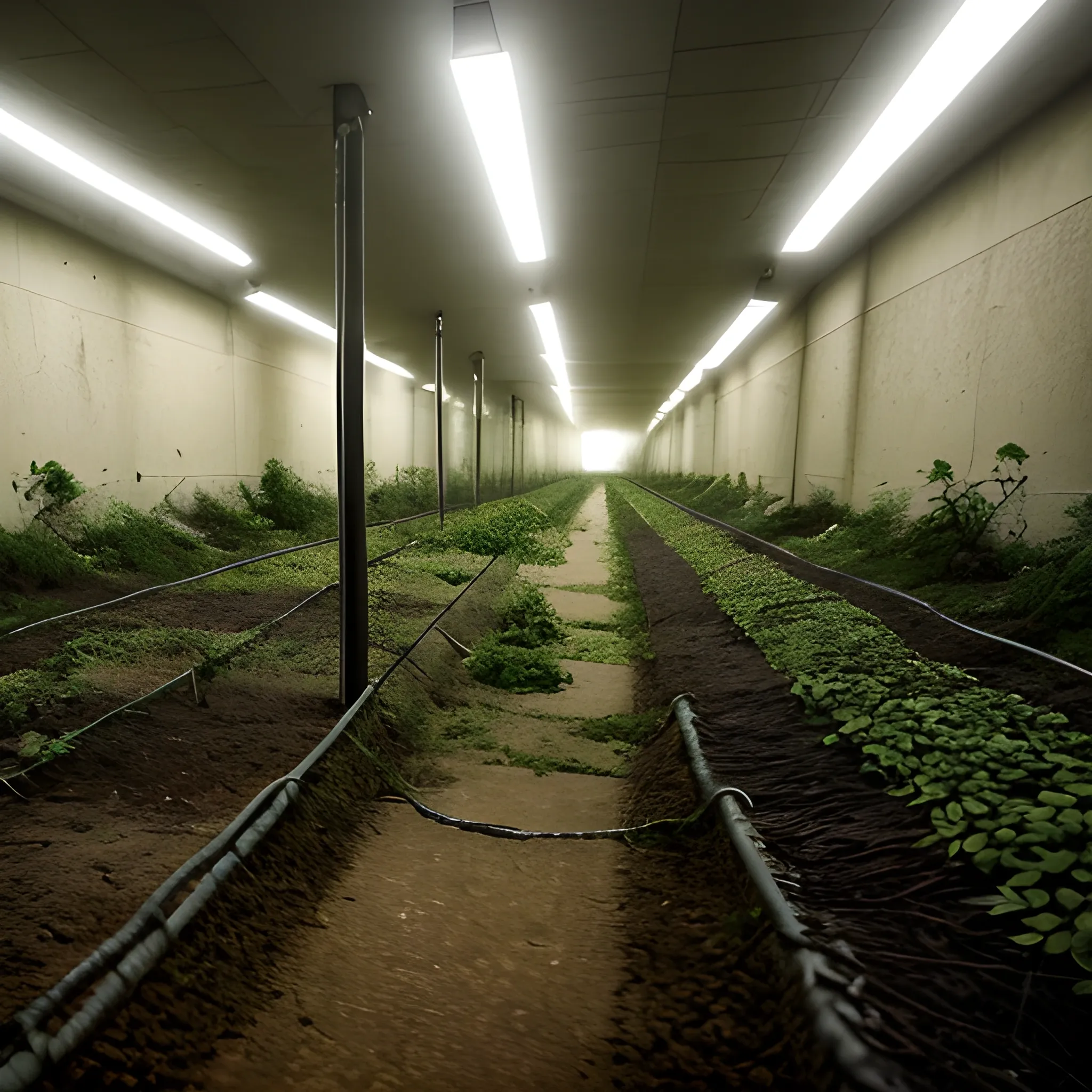 plants and trees dying underground in prison not enough light
