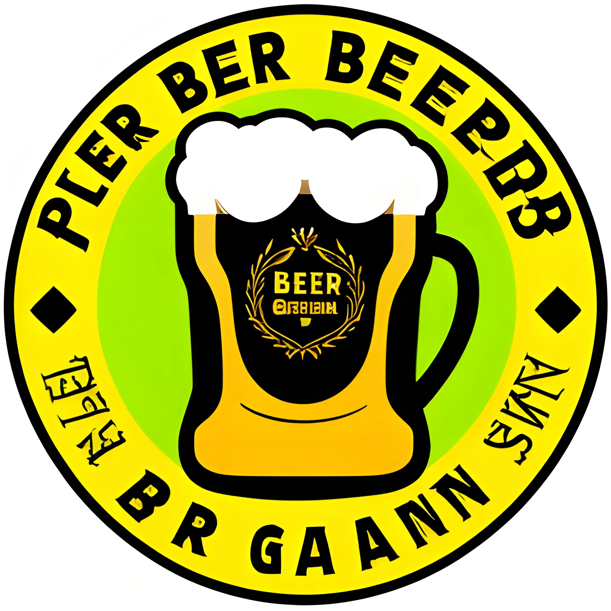 Beer garden logo, Trippy, Cartoon, Trippy, 3D