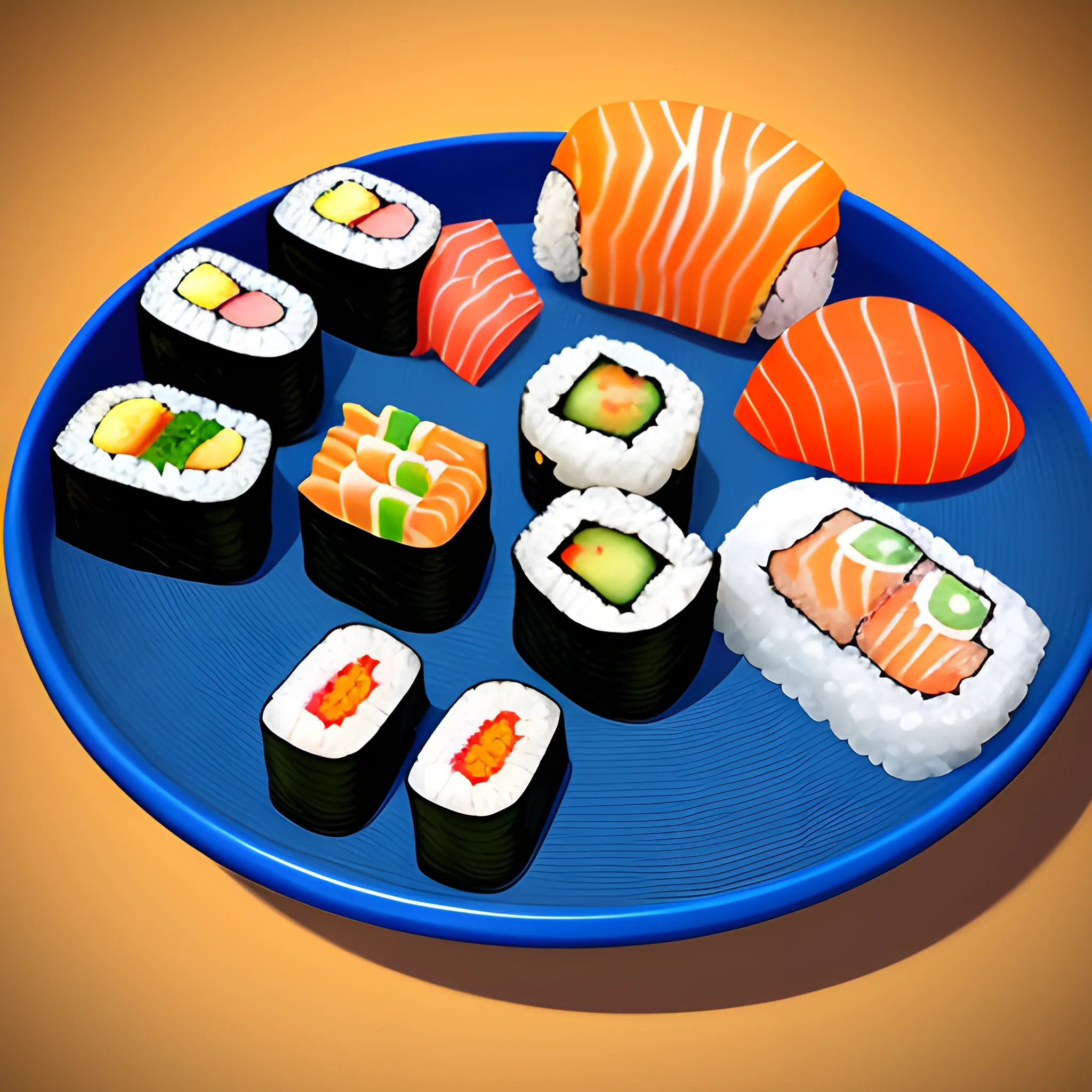 sushi sea, 3D