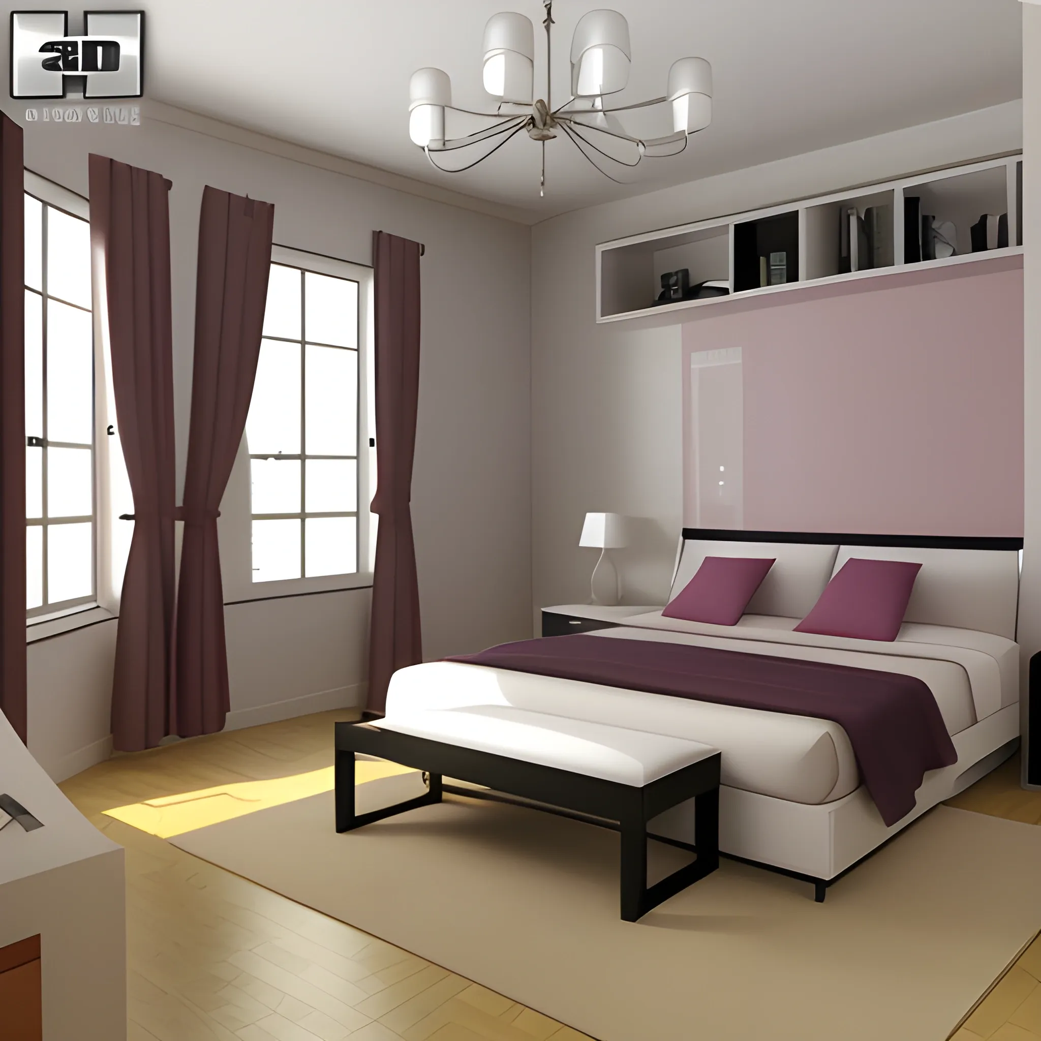 , 3D, bedroom, 