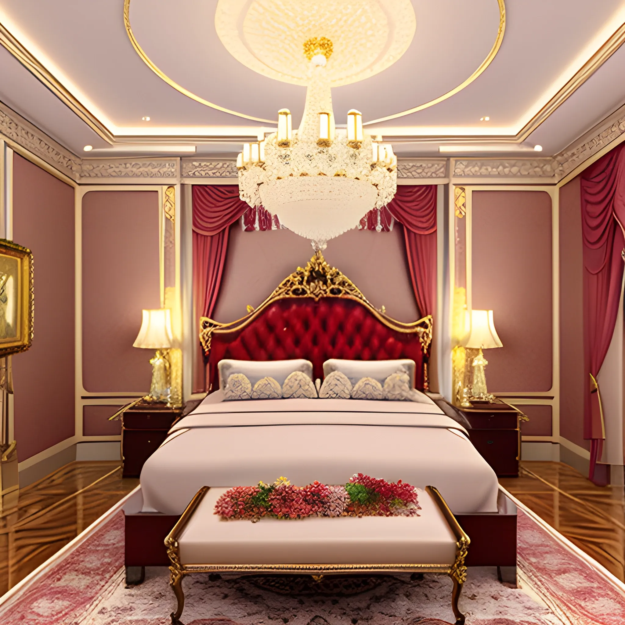 , 3D,  palace room, elegance, chandelier, renacentist, queen in a room, girl in a room, candles, fantasy