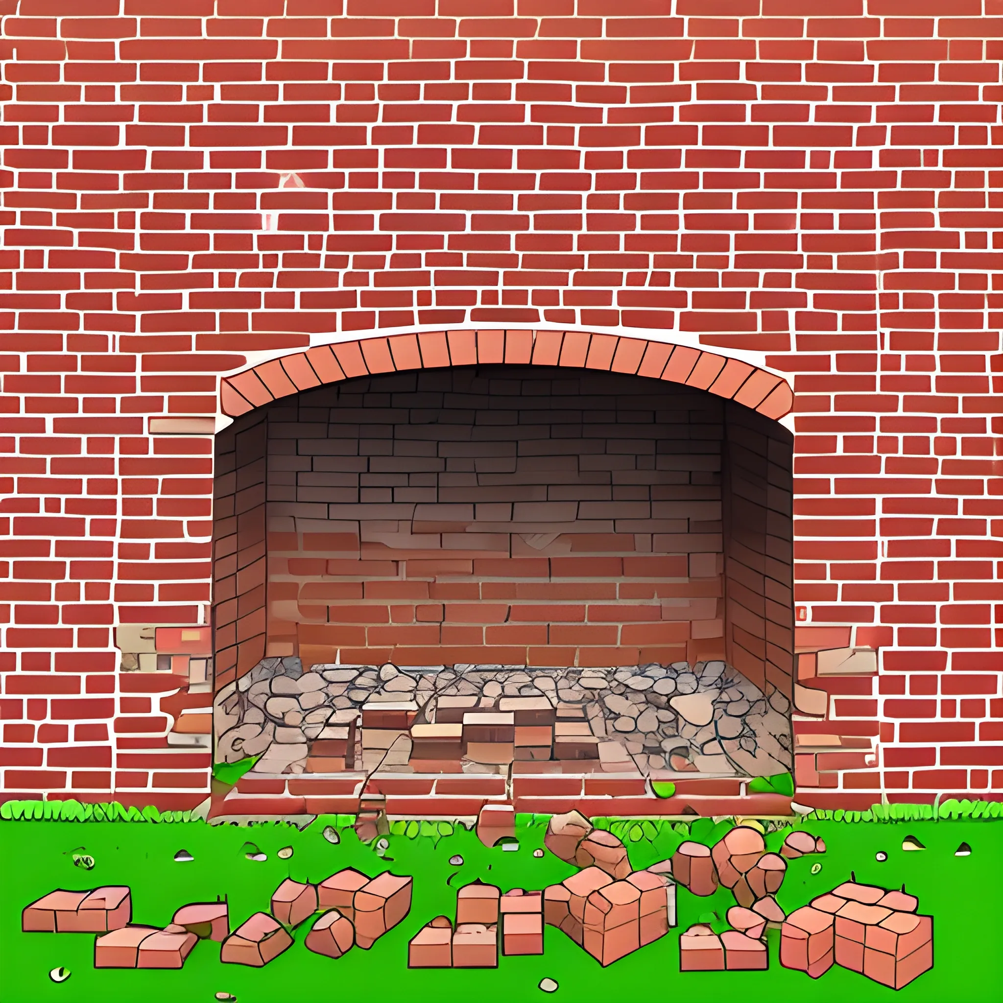 Bricks broken, Cartoon
