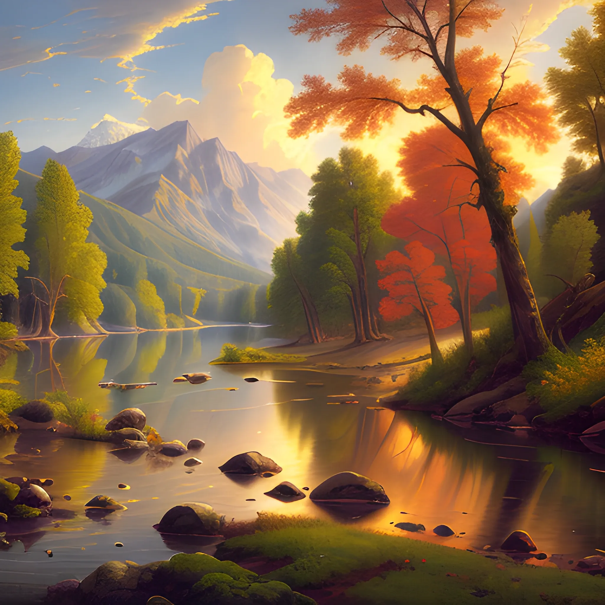 wallpaper art by asher brown durand, soft, nature