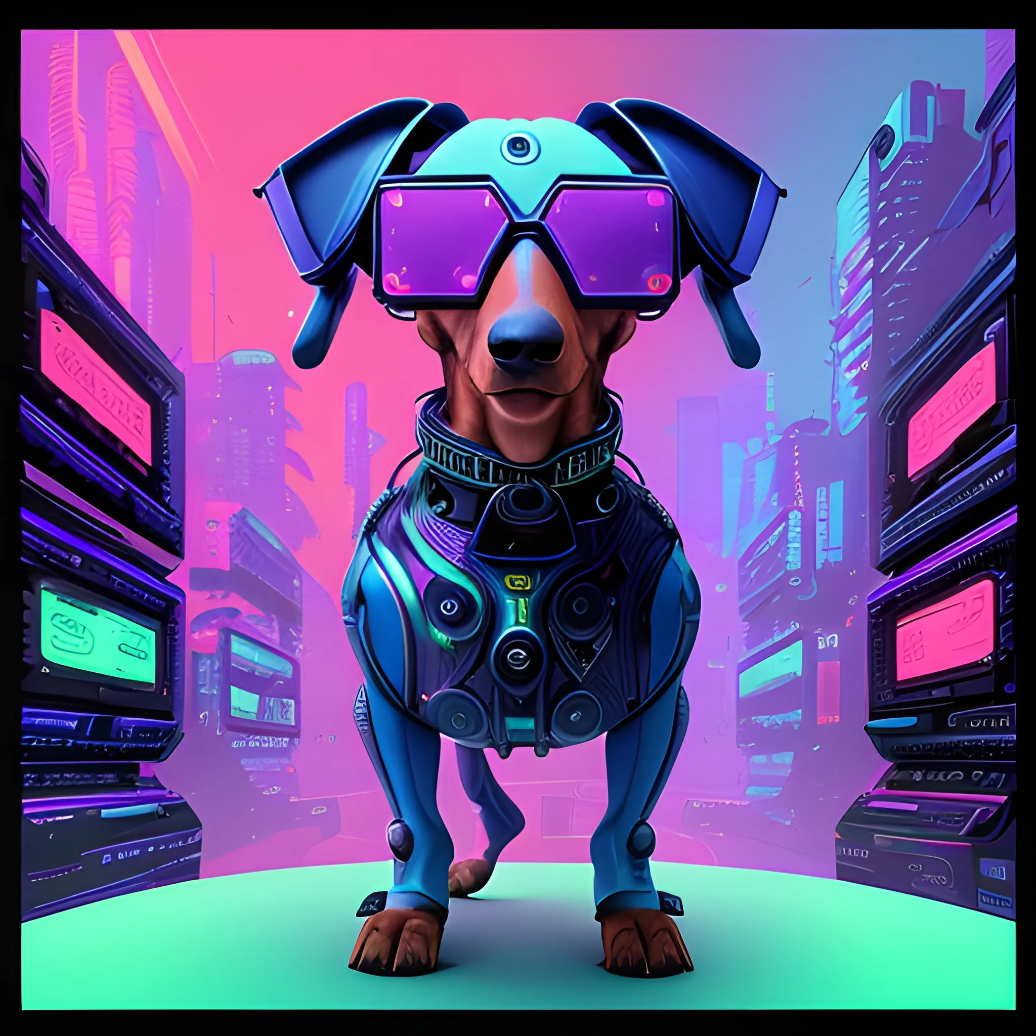 Silicon valley virtual reality 10 th anniversary, dachshund dog ...