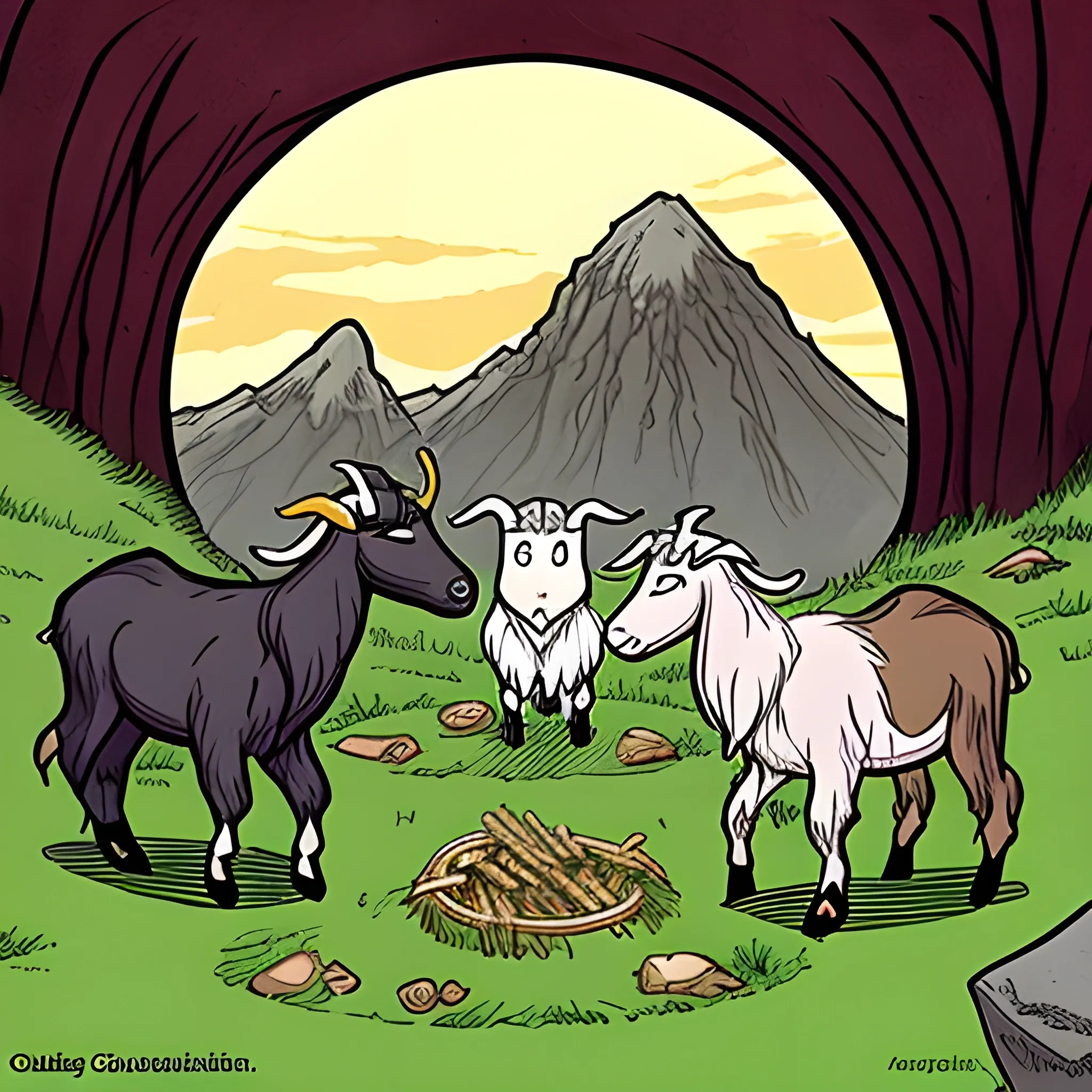 Fellowship of the Rings, Goats, Cartoon